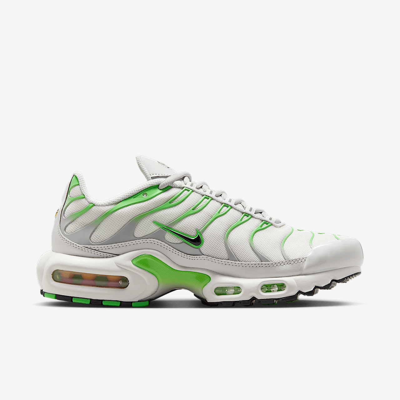Nike Air Max Plus sneaker Photon Dust/Summit White/Green Strike/Zwart