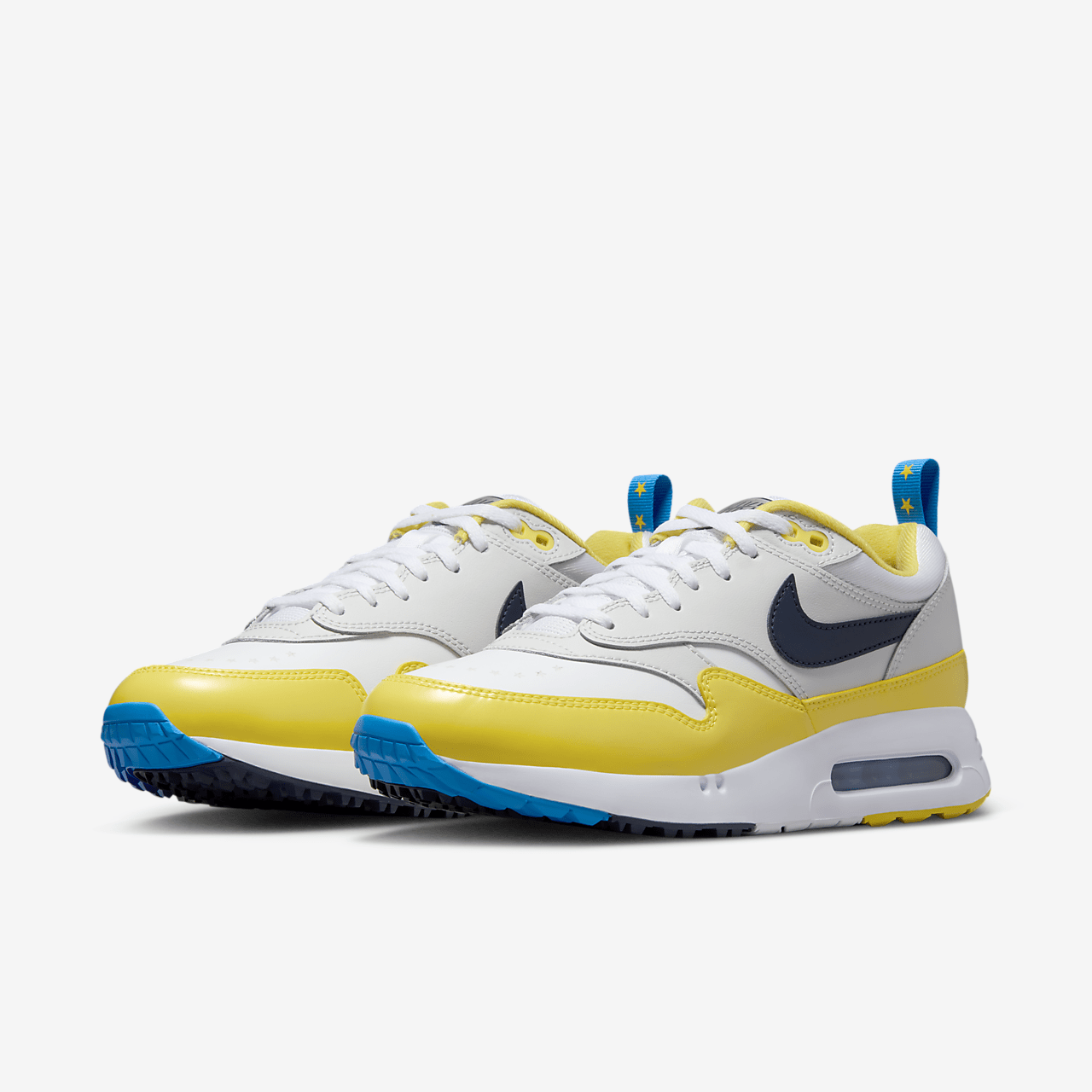 Nike Air Max 1 sneaker Wit/Tour Yellow/Photo Blue/Obsidian