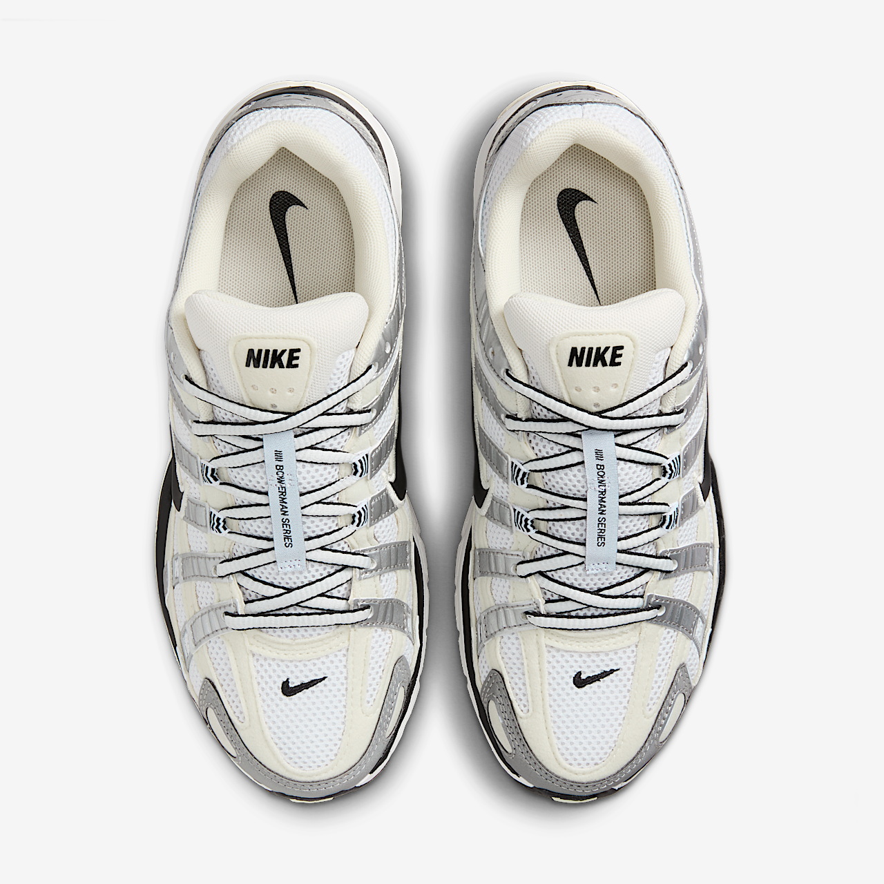 Nike P-6000 sneaker Coconut Milk/Summit White/Metallic Silver/Zwart