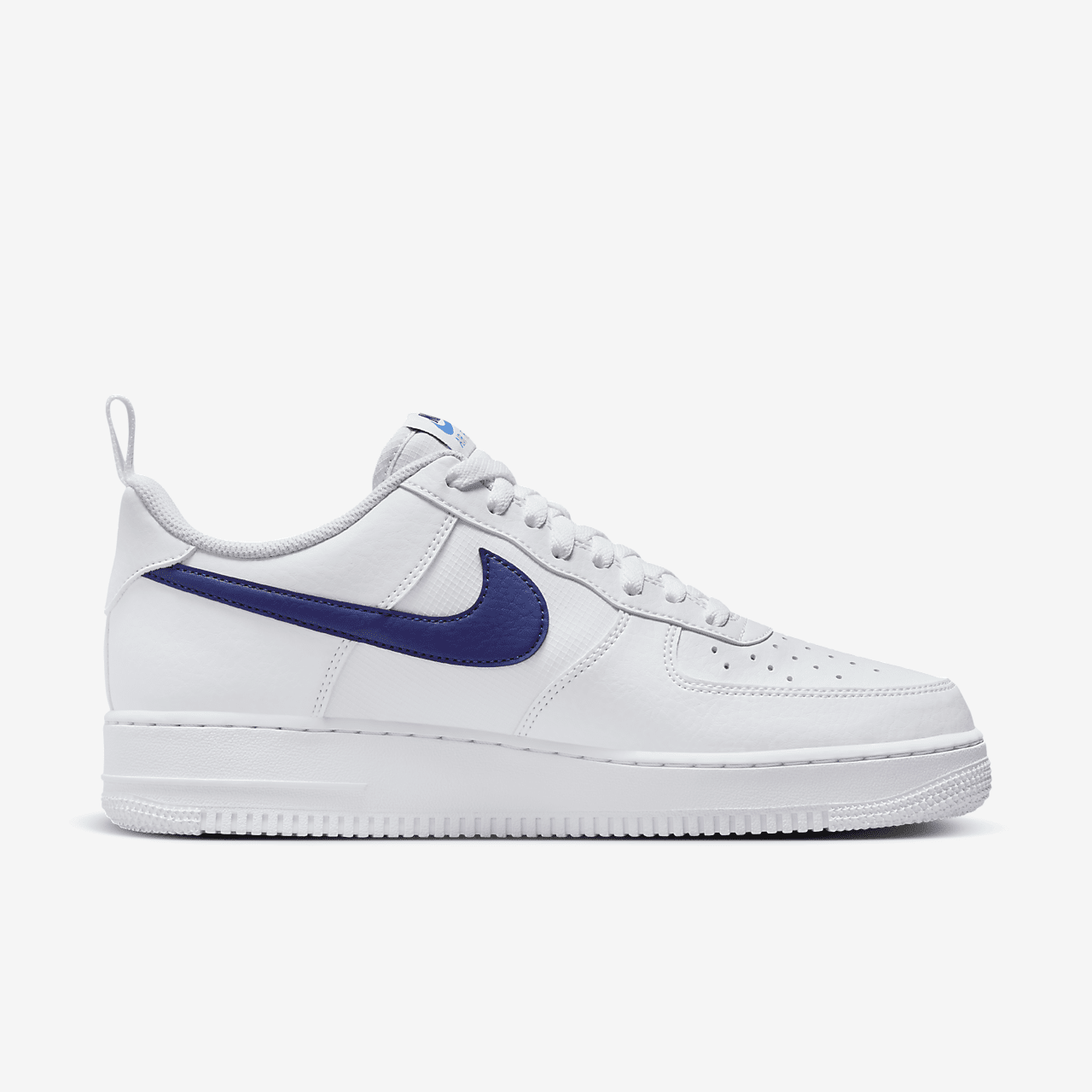 Nike Air Force 1 sneaker Wit/Light Photo Blue/Deep Royal Blue