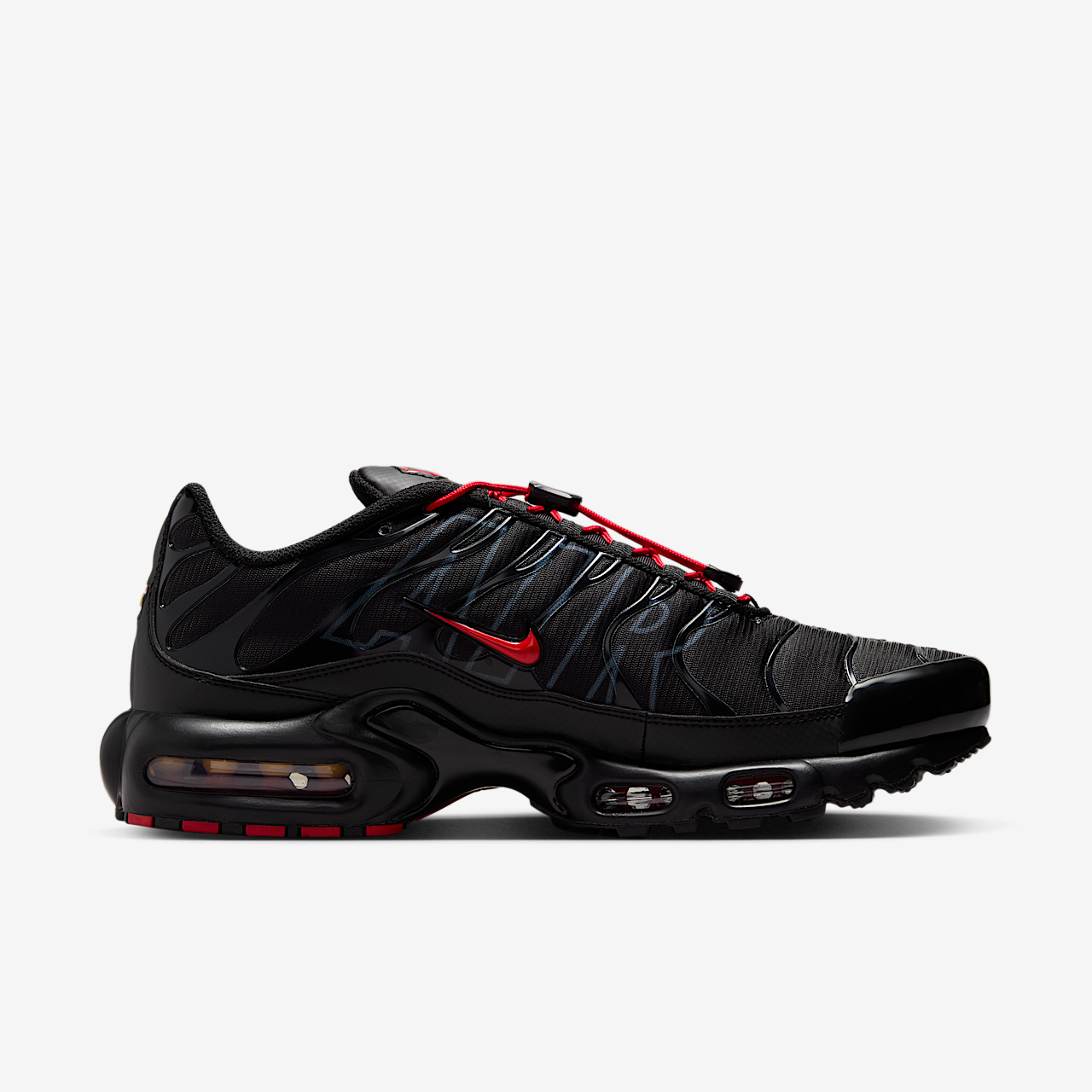 Nike Air Max Plus sneaker Zwart/Wolf Grey/Metallic Silver/University Red