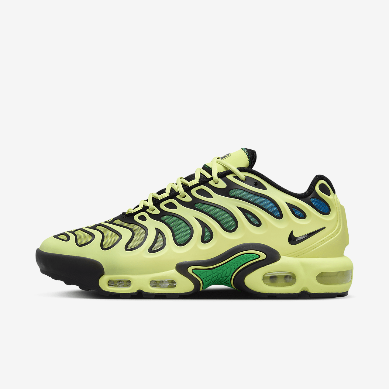 Nike Air Max Plus Drift sneaker Light Lemon Twist/Stadium Green/Photo Blue/Zwart