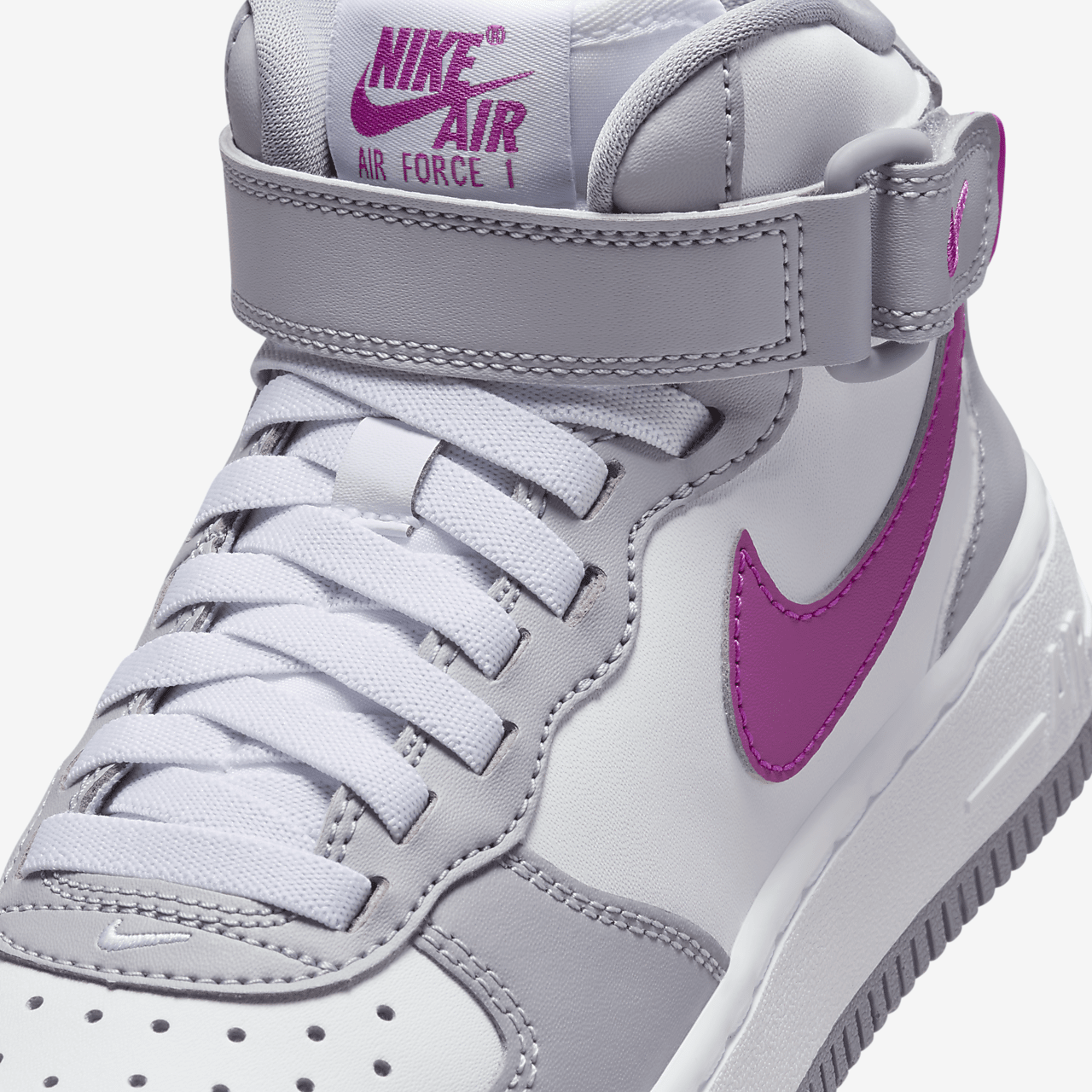 Nike Air Force 1 sneaker Cement Grey/Wit/Hot Fuchsia