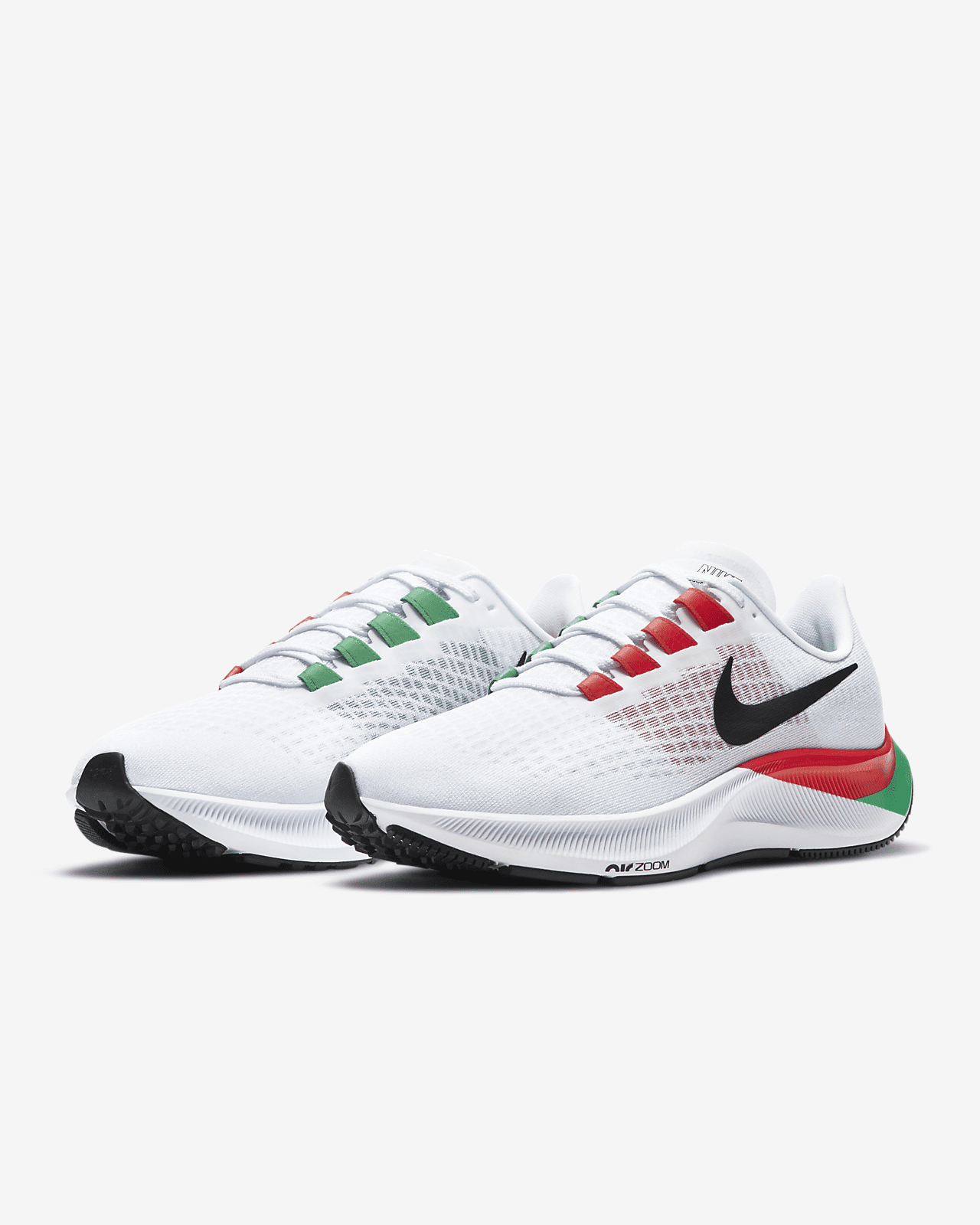 white nike air force with green tick