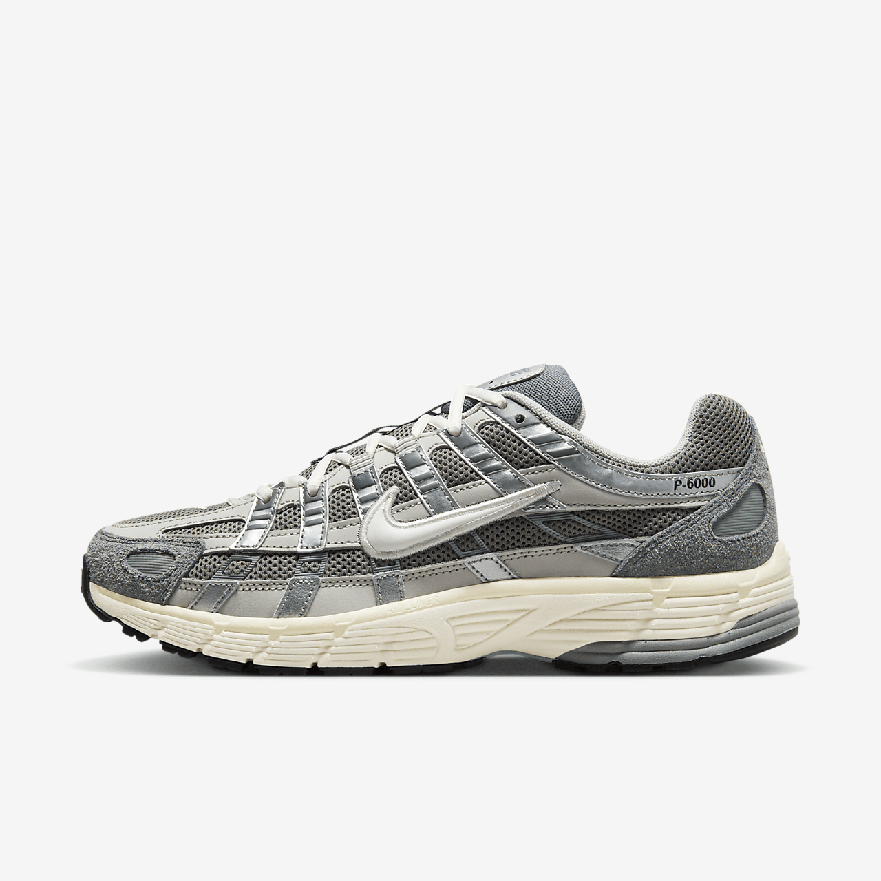 Nike P-6000 sneaker Flat Pewter/Light Iron Ore/Metallic Silver/Wit