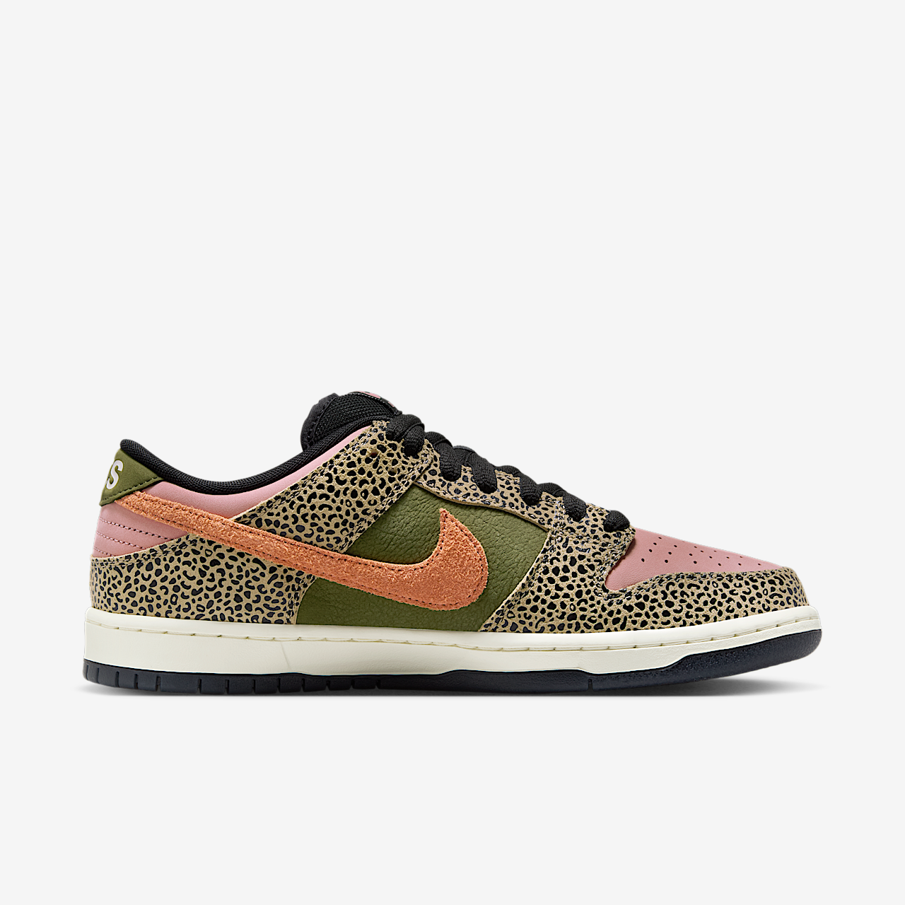 Nike Dunk Low sneaker Khaki/Rough Green/Rust Pink/Amber Brown