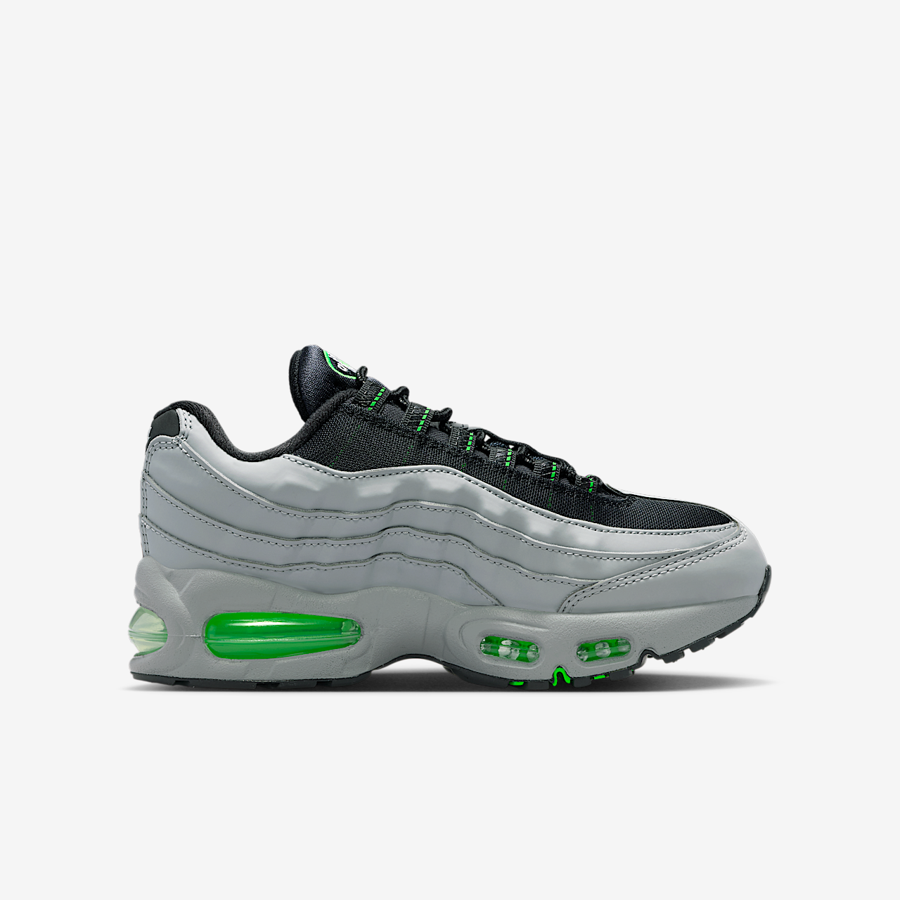 Nike Air Max 95 sneaker Light Smoke Grey/Green Strike/Wit/Zwart