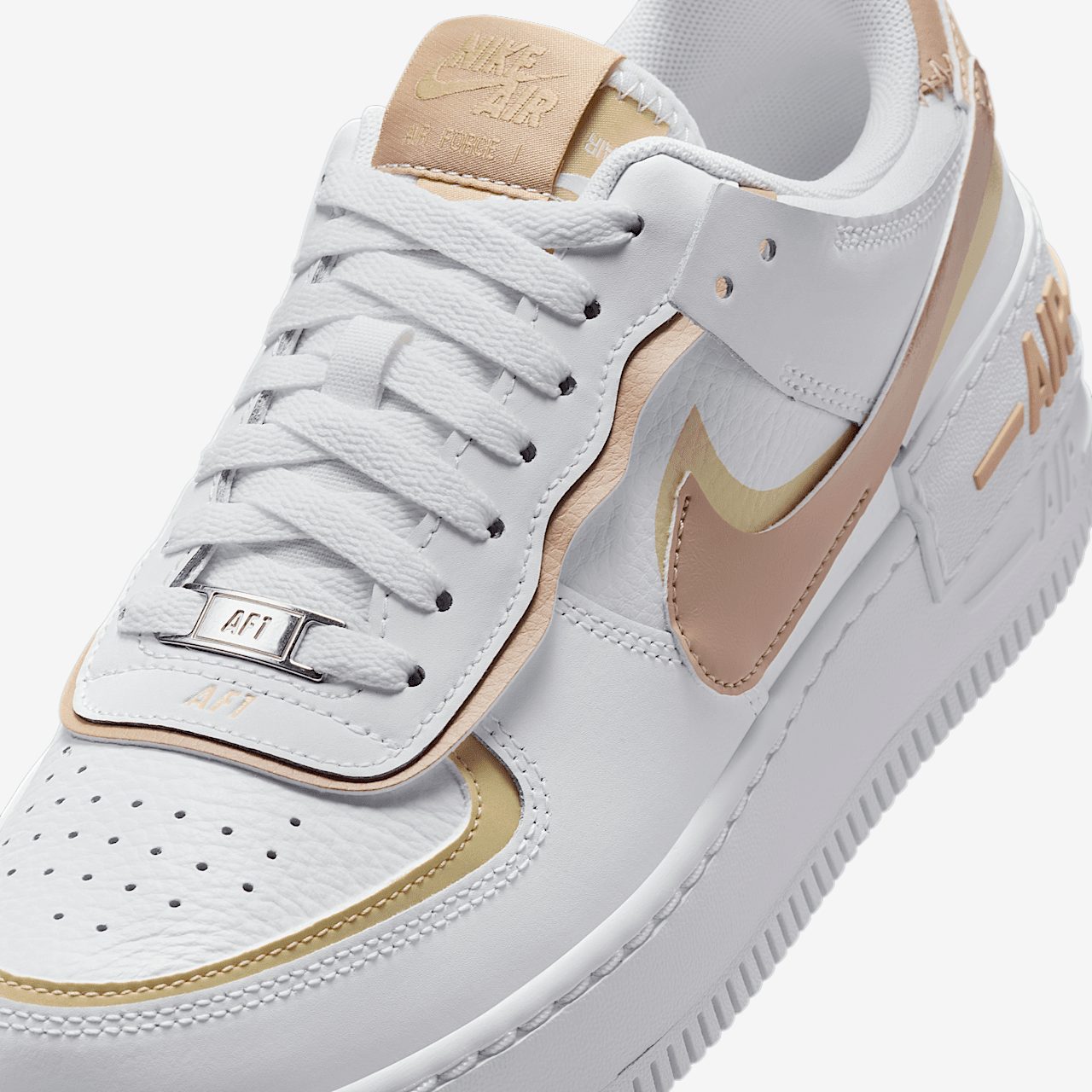 Nike Air Force 1 sneaker Wit/Team Gold/Wit/Hemp