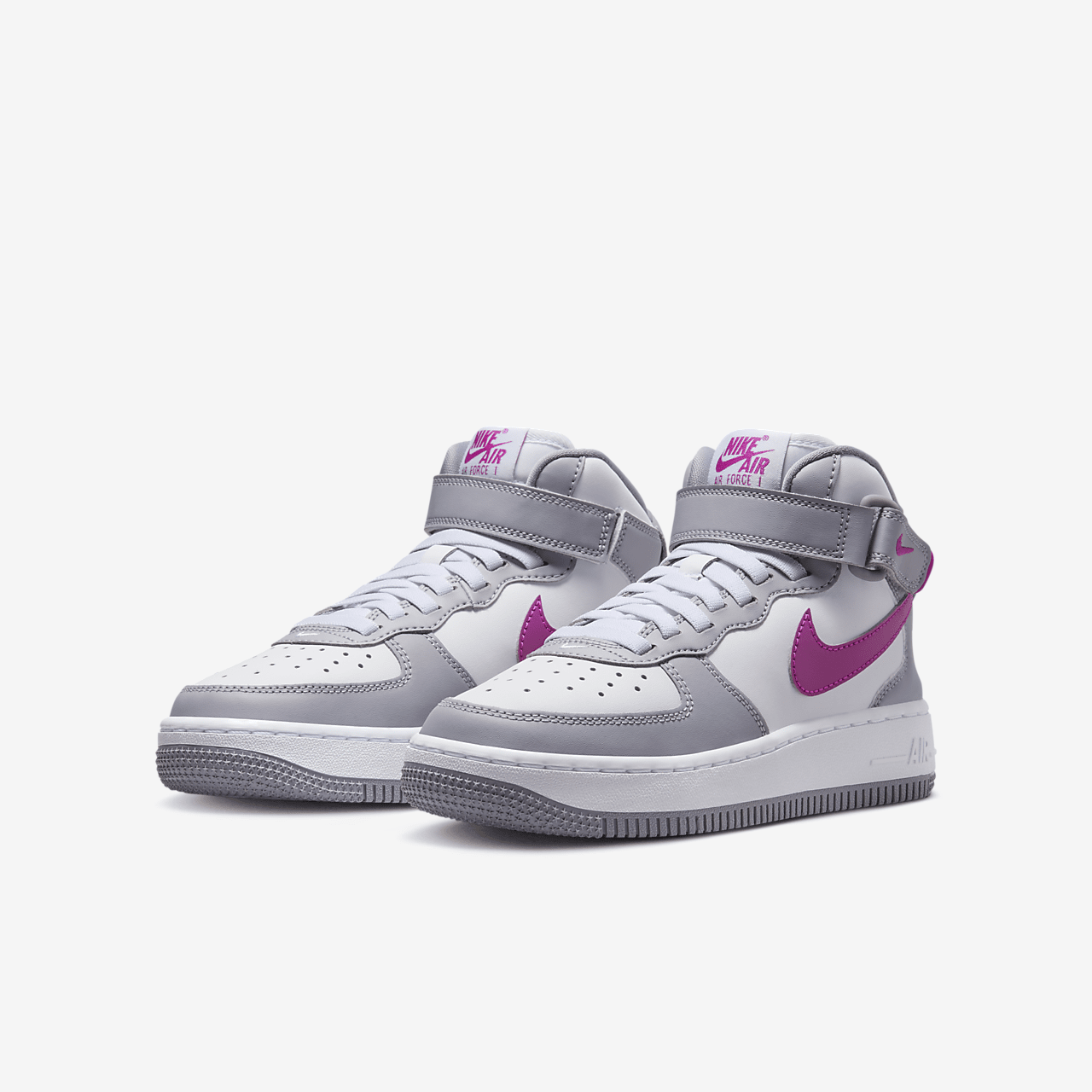 Nike Air Force 1 sneaker Cement Grey/Wit/Hot Fuchsia