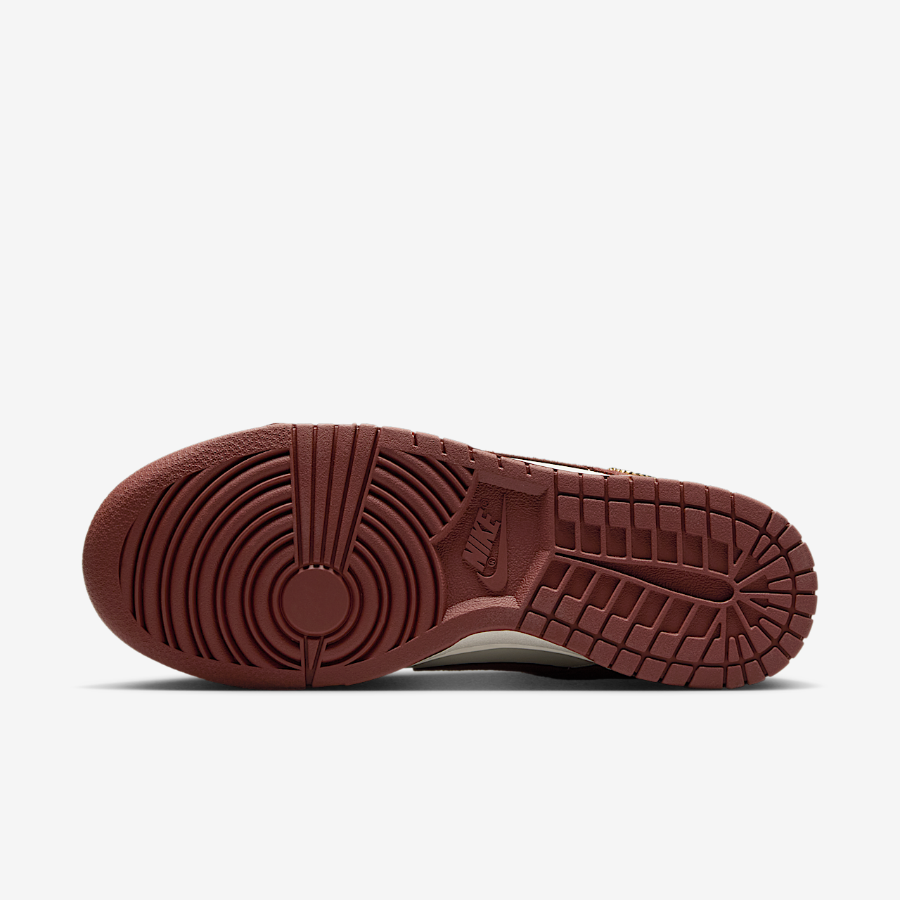 Nike Dunk Low sneaker Sail/Metallic Gold/Red Sepia