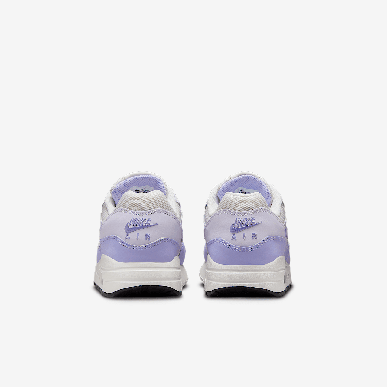 Nike Air Max 1 sneaker Platinum Tint/Barely Grape/Zwart/Hydrangeas
