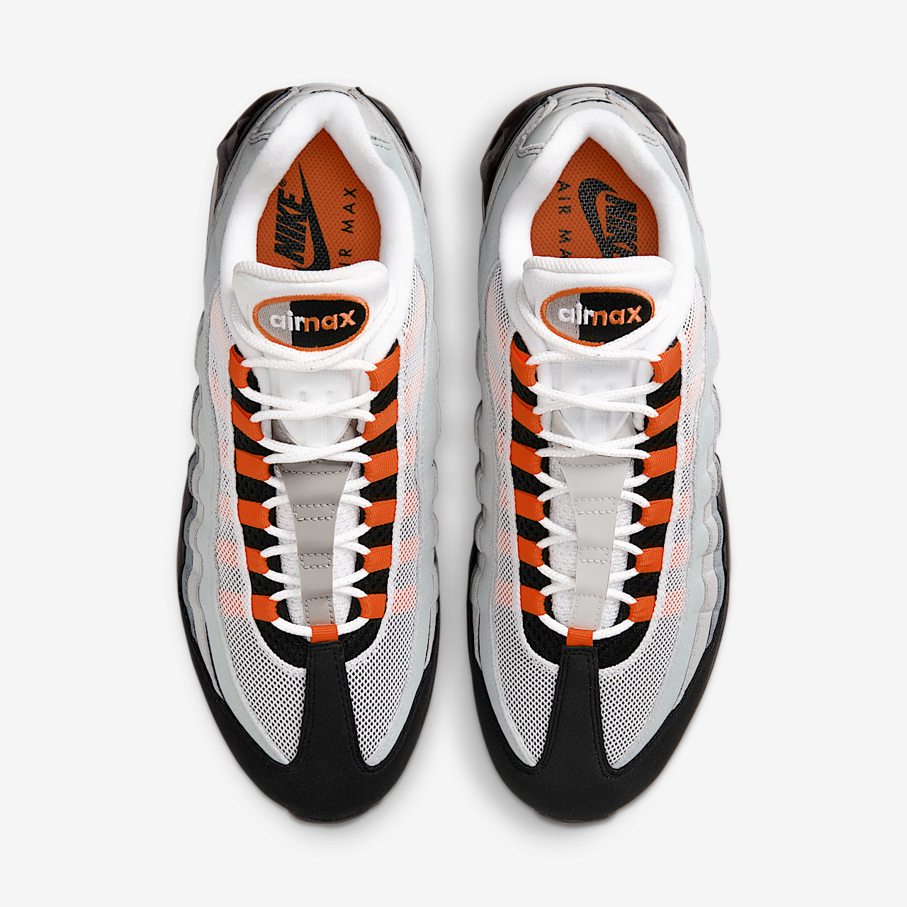 Nike Air Max 95 sneaker Zwart/Cool Grey/Wit/Bright Mandarin