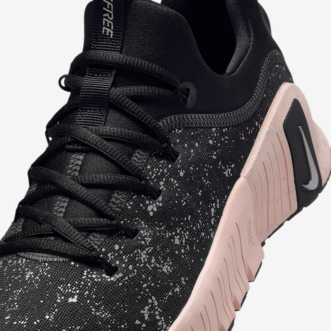 Nike Free sneaker Zwart/Silt Red/Metallic Silver