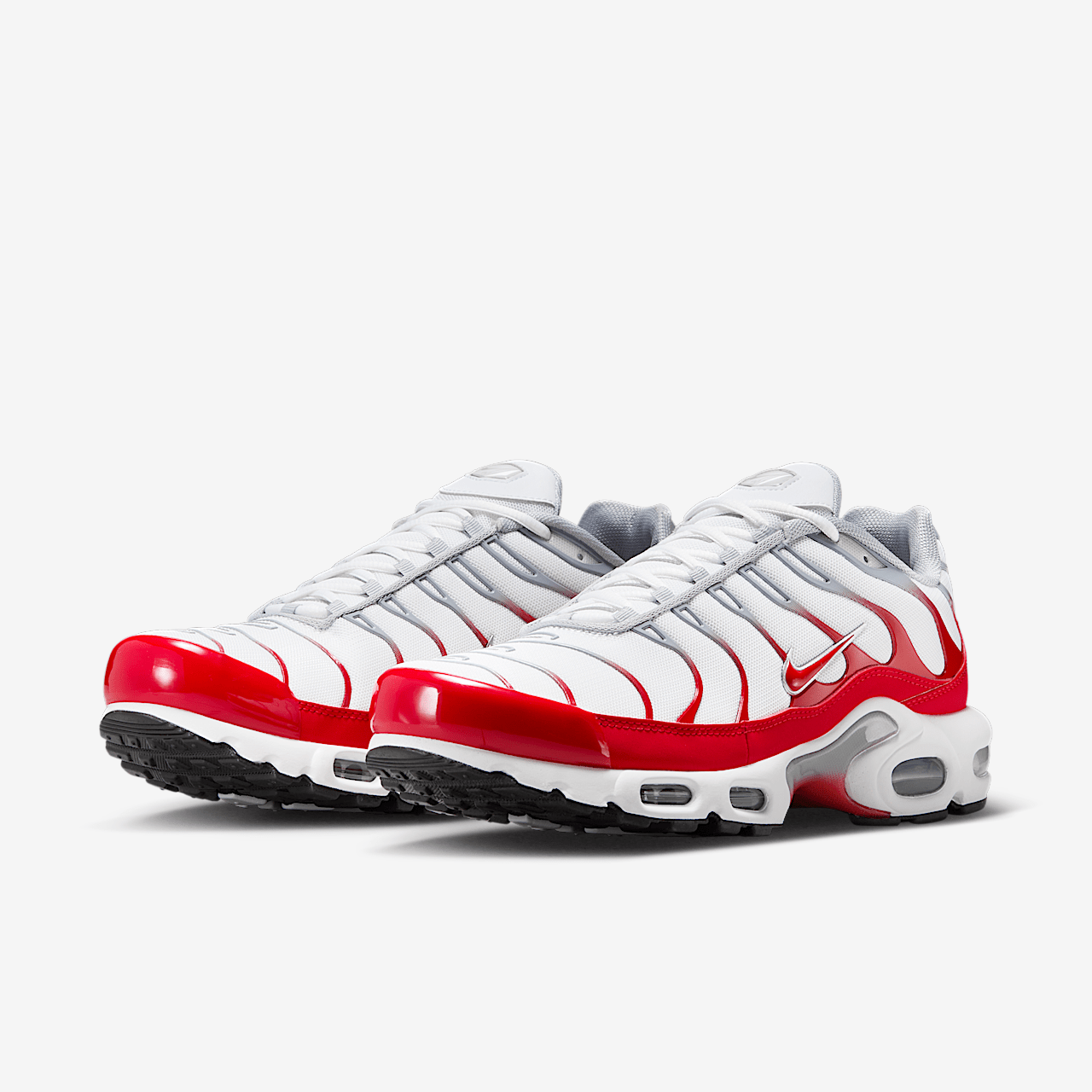 Nike Air Max Plus sneaker Wit/Wolf Grey/Zwart/University Red