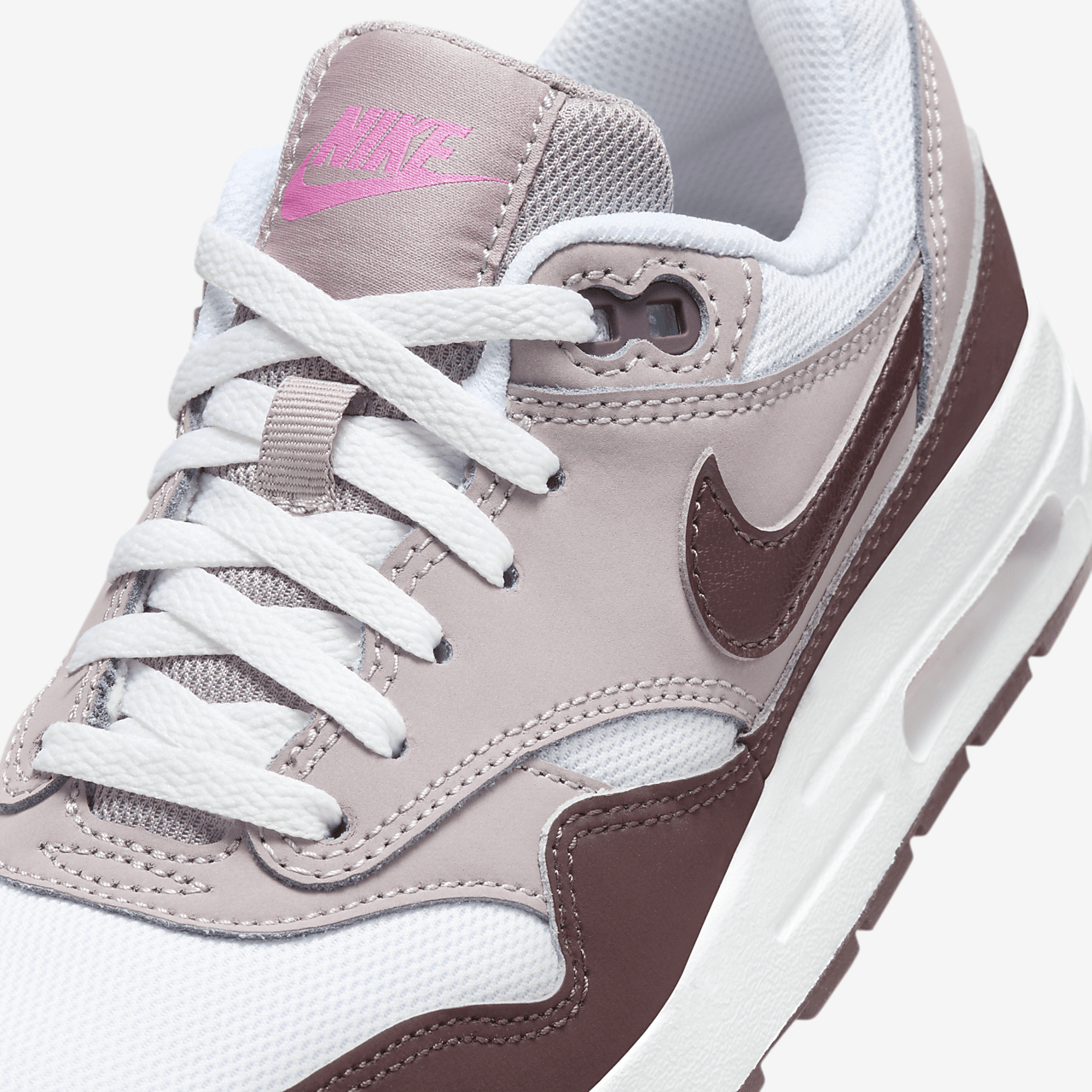 Nike Air Max 1 sneaker Wit/Light Violet Ore/Playful Pink/Burgundy Crush