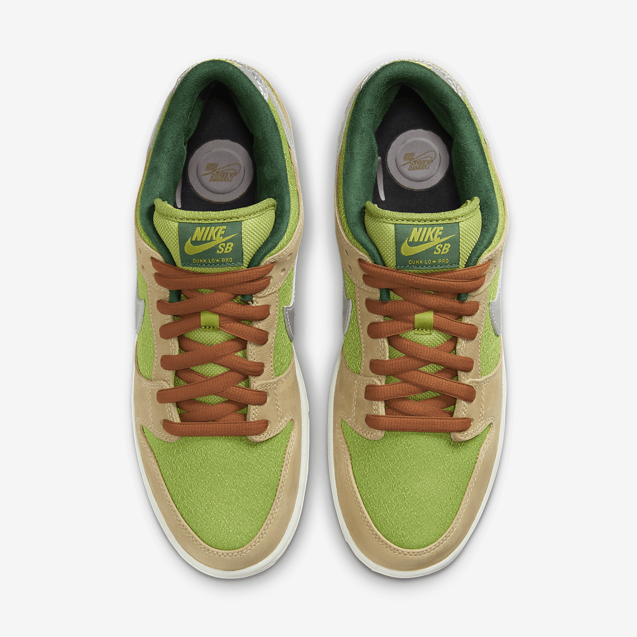 Nike Dunk Low sneaker Sesame/Pear/Fir/Metallic Silver