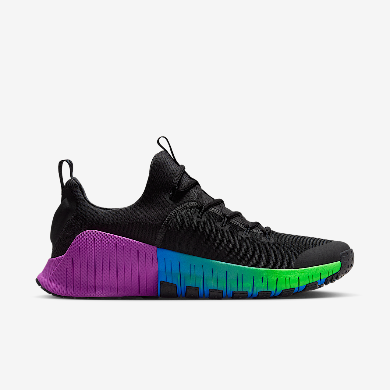 Nike Free sneaker Zwart/Vivid Purple/Comet Blue/Green Strike