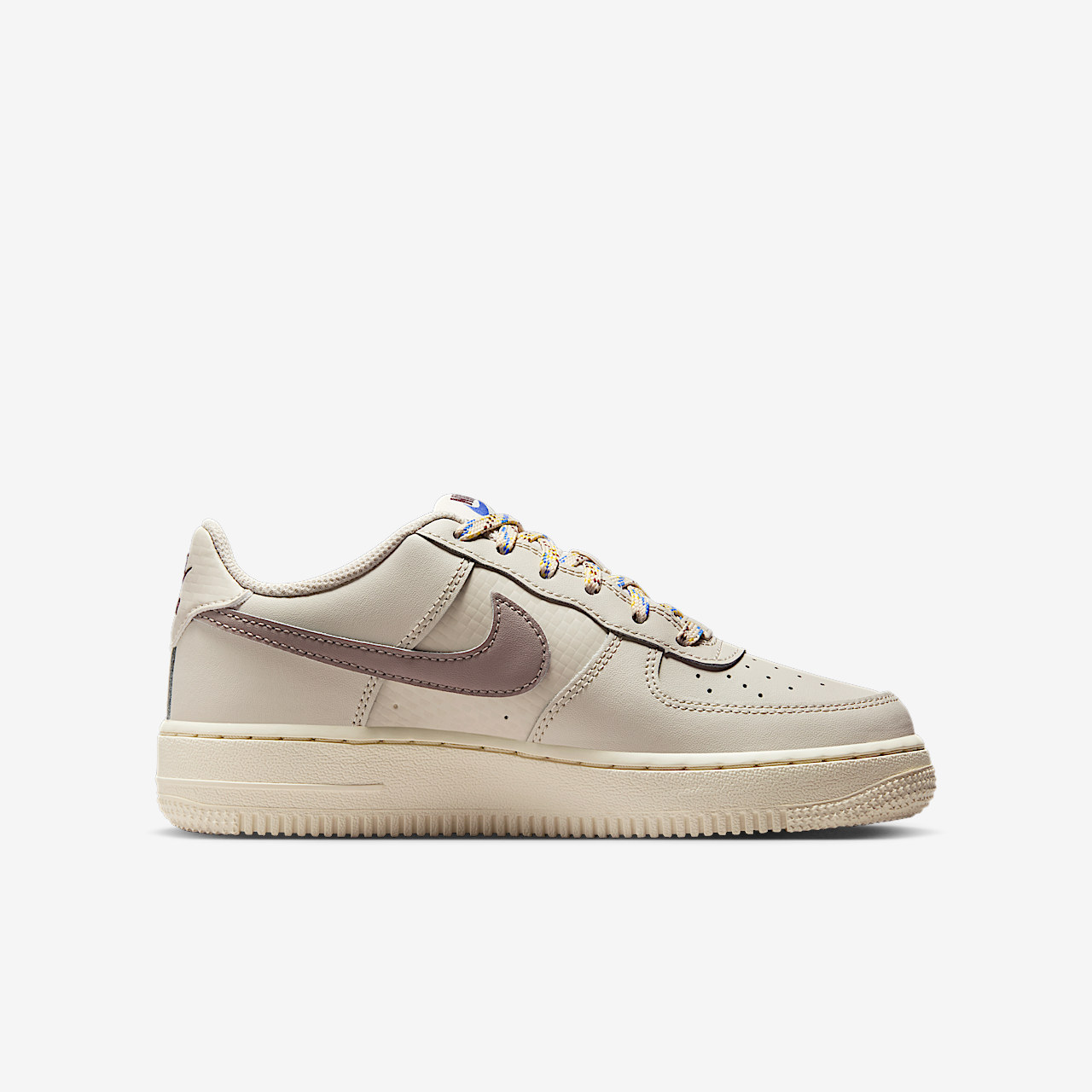 Nike Air Force 1 sneaker Light Orewood Brown/Burgundy Crush/Comet Blue/Malt