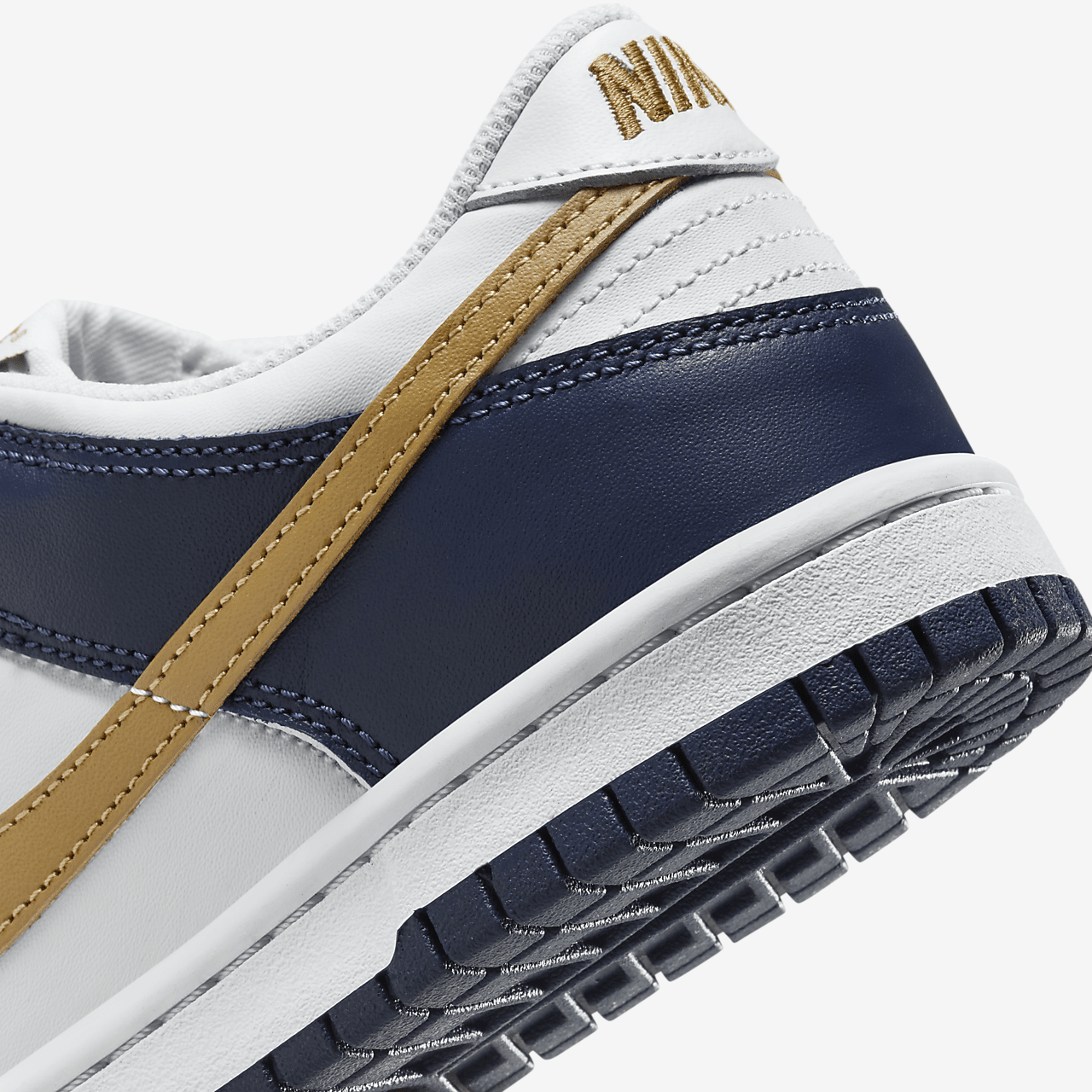 Nike Dunk Low sneaker Wit/Midnight Navy/Wheat
