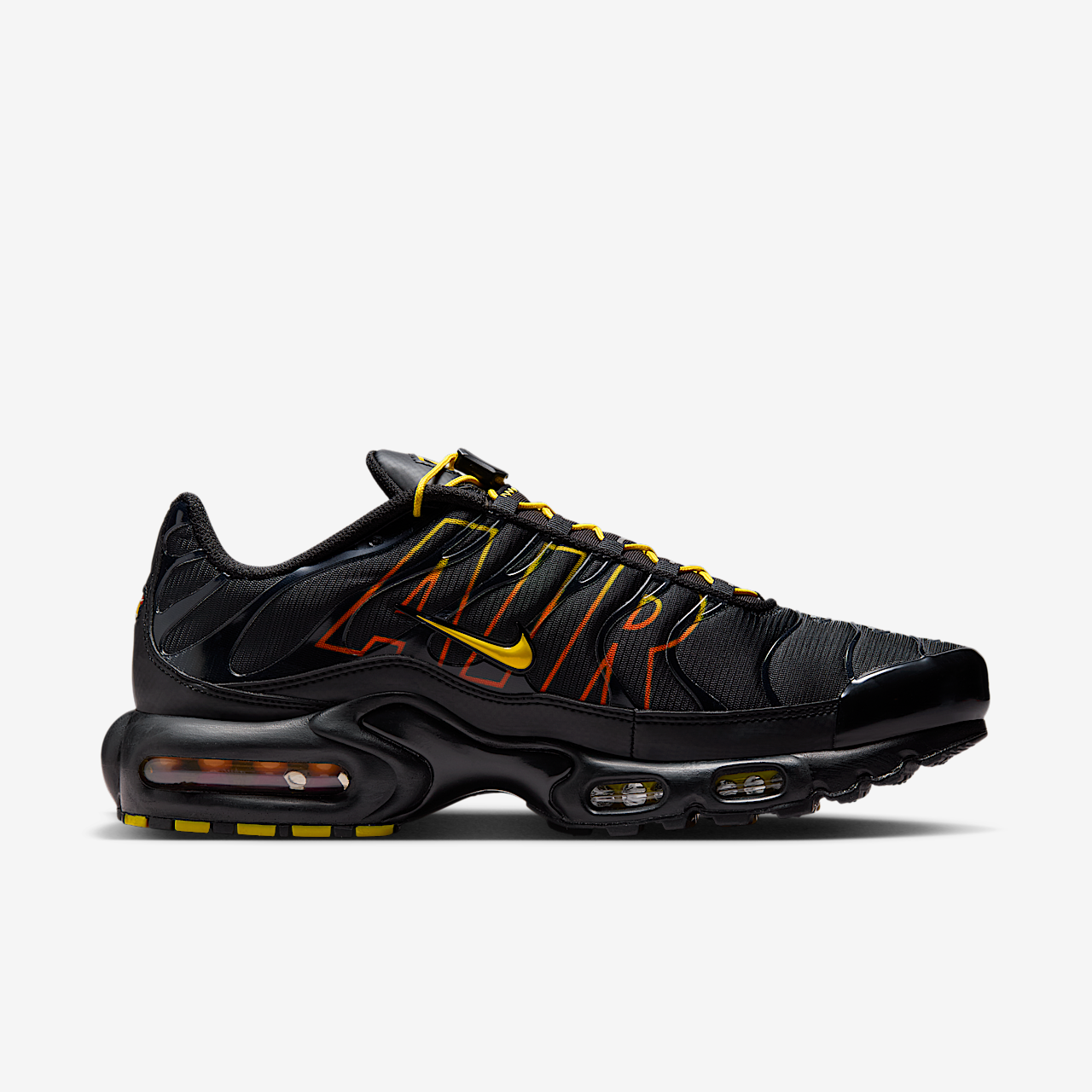 Nike Air Max Plus sneaker Zwart/Zwart/Safety Orange/Lightning
