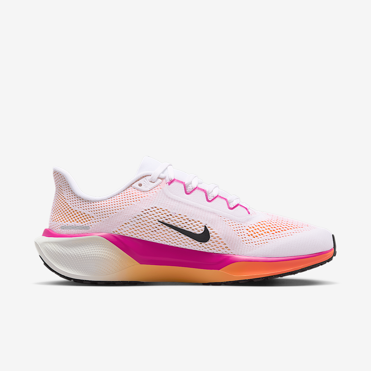 Nike Pegasus sneaker Wit/Fire Pink/Orange Pulse/Zwart