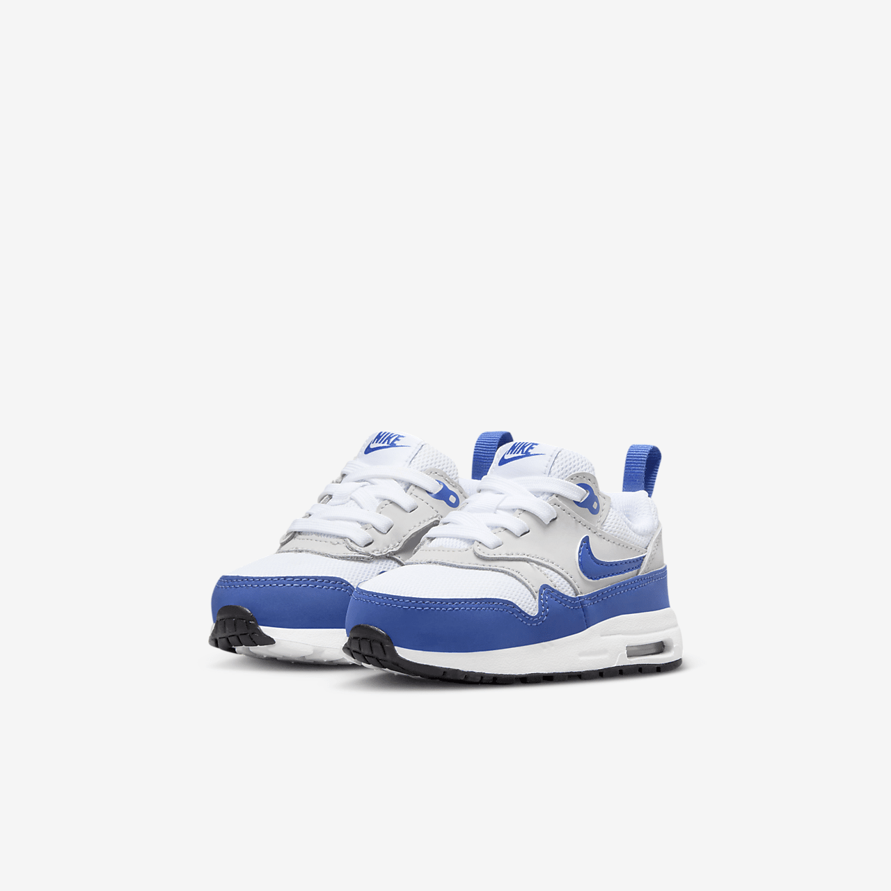 Nike Air Max 1 sneaker Wit/Neutral Grey/Zwart/Game Royal