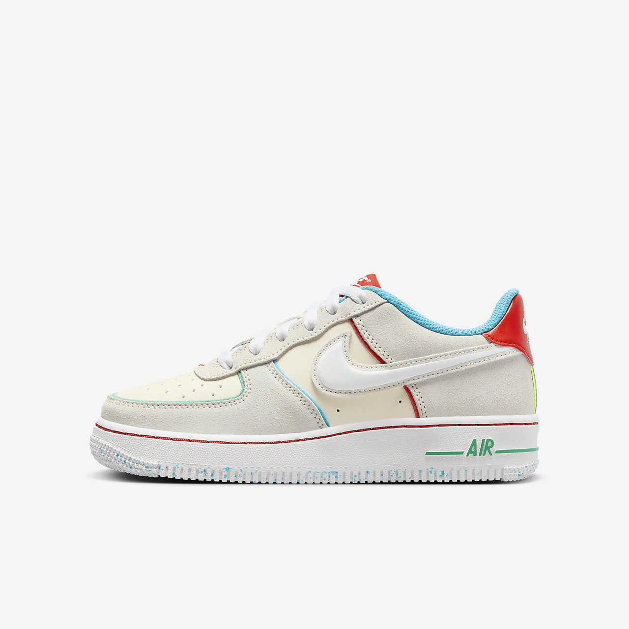Nike Air Force 1 LV8 GS 'Pale Ivory' - Swoosh Cookie Cutter FQ8350-110