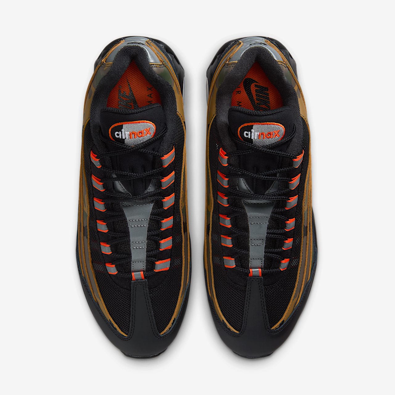Nike Air Max sneaker Zwart/Metallic Silver/Golden Beige/Safety Orange