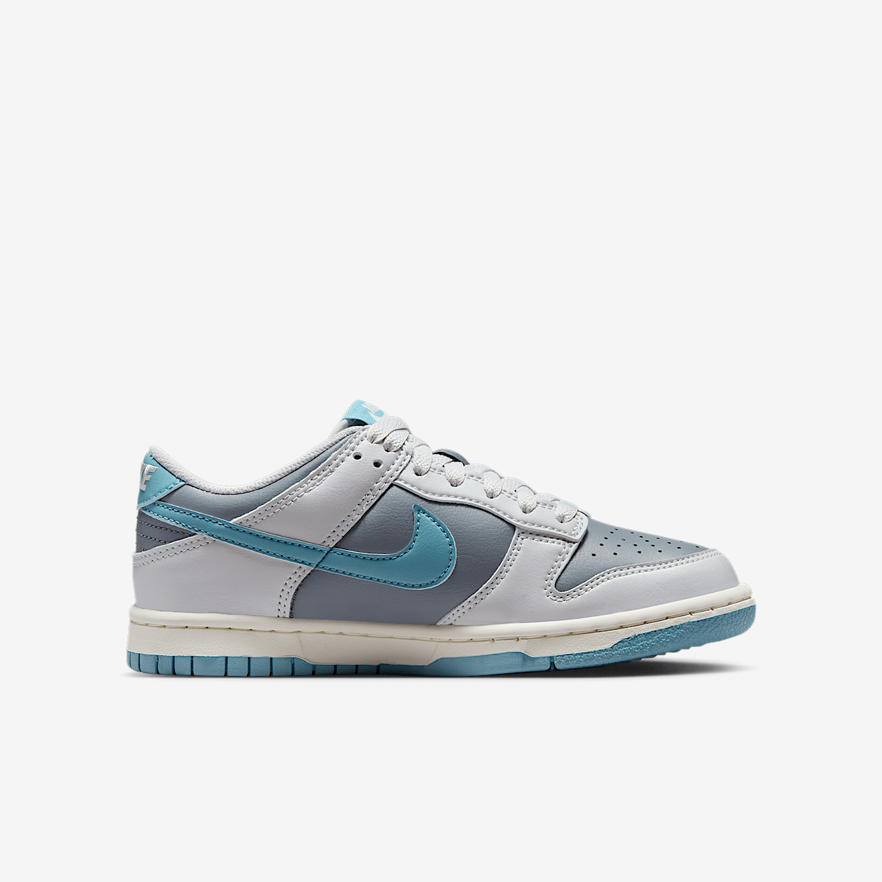 Nike Dunk Low sneaker Photon Dust/Smoke Grey/Sail/Denim Turquoise