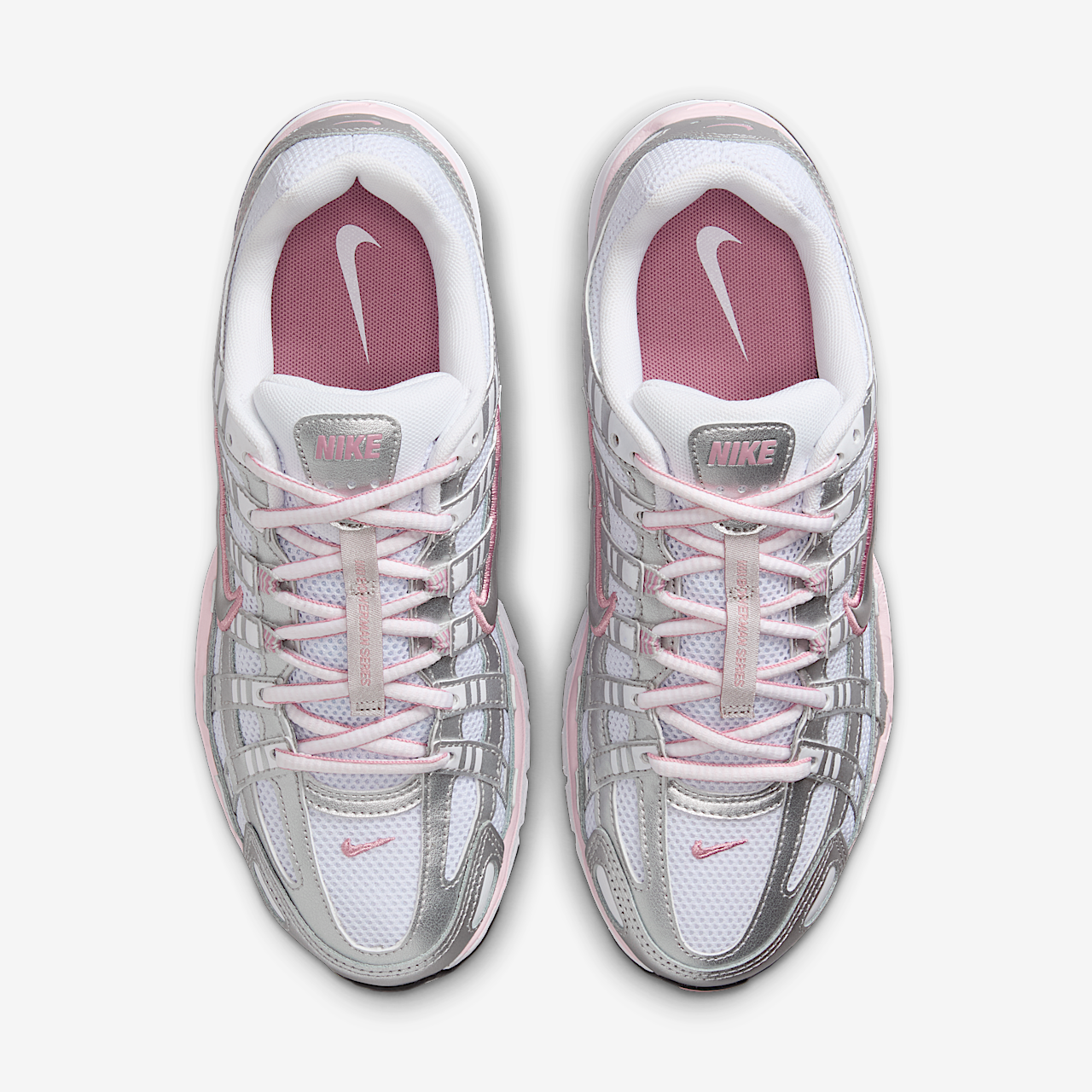 Nike P-6000 sneaker Wit/Elemental Pink/Zwart/Metallic Silver