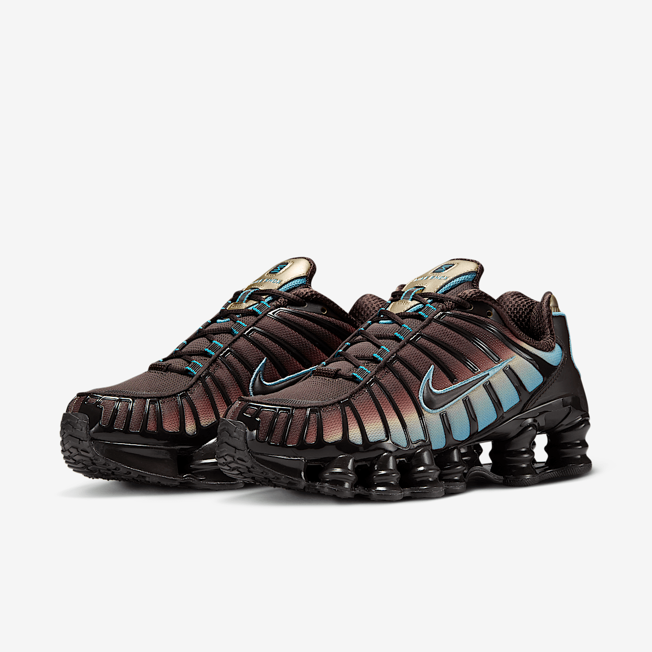 Nike Shox sneaker Velvet Brown/Desert Khaki/Denim Turquoise