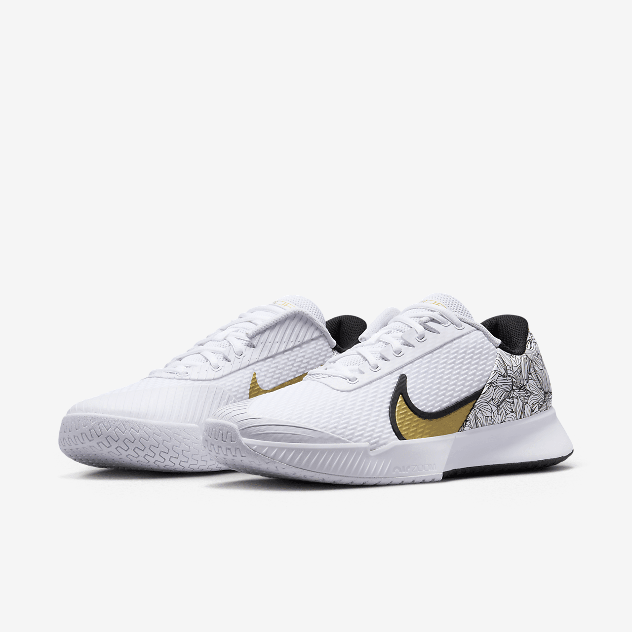 Nike  sneaker Wit/Zwart/Metallic Gold