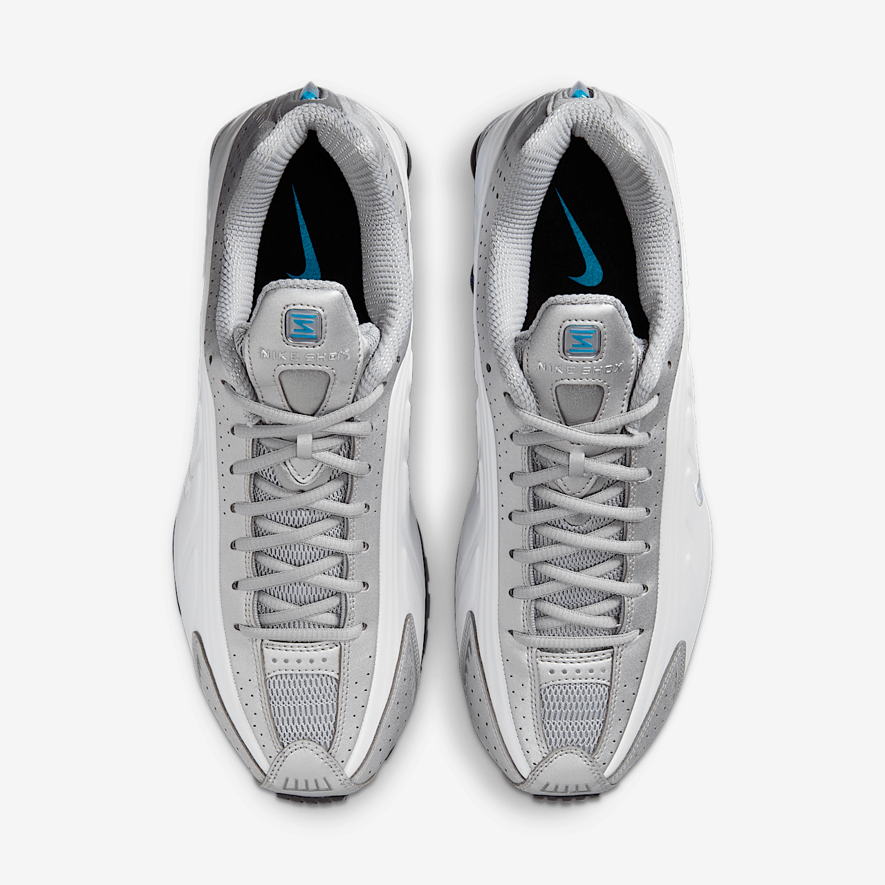 Nike Nike Shox sneaker Metallic Silver/Wit/Blue Lagoon/Blue Lagoon