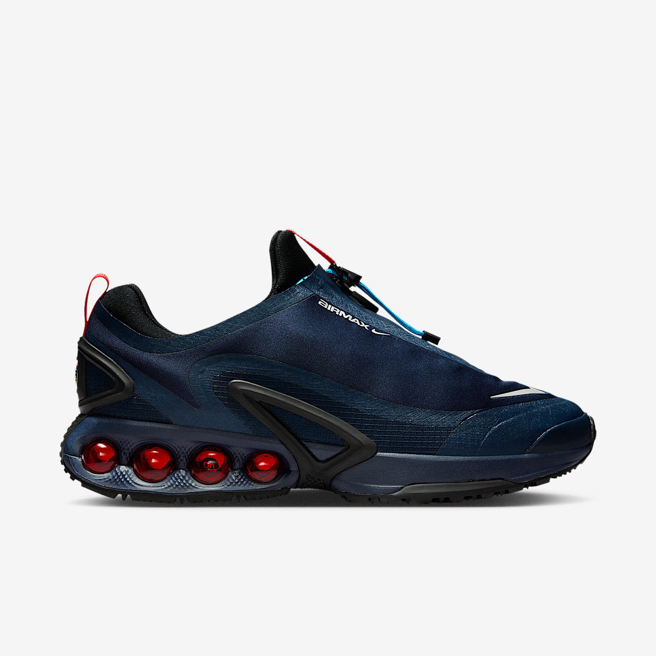 Nike Air Max DN sneaker Obsidian/Chile Red/Blue Lagoon/Metallic Silver