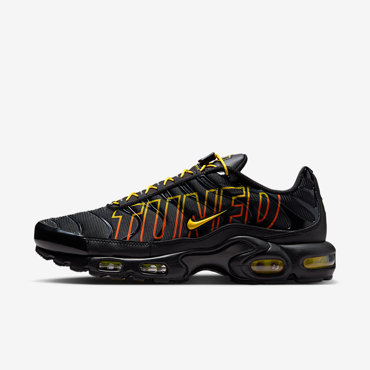 Nike Air Max Plus sneaker Zwart/Zwart/Safety Orange/Lightning