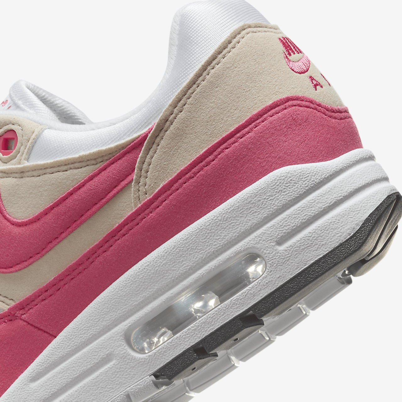 Nike Air Max 1 sneaker Wit/Light Orewood Brown/Zwart/Aster Pink