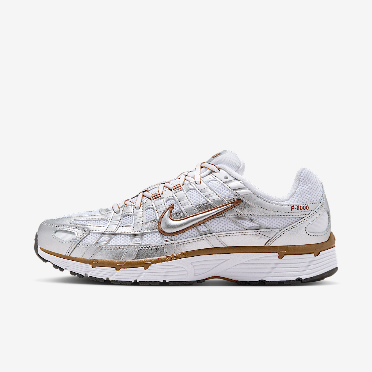 Nike P-6000 sneaker Wit/Light British Tan/Sail/Metallic Silver