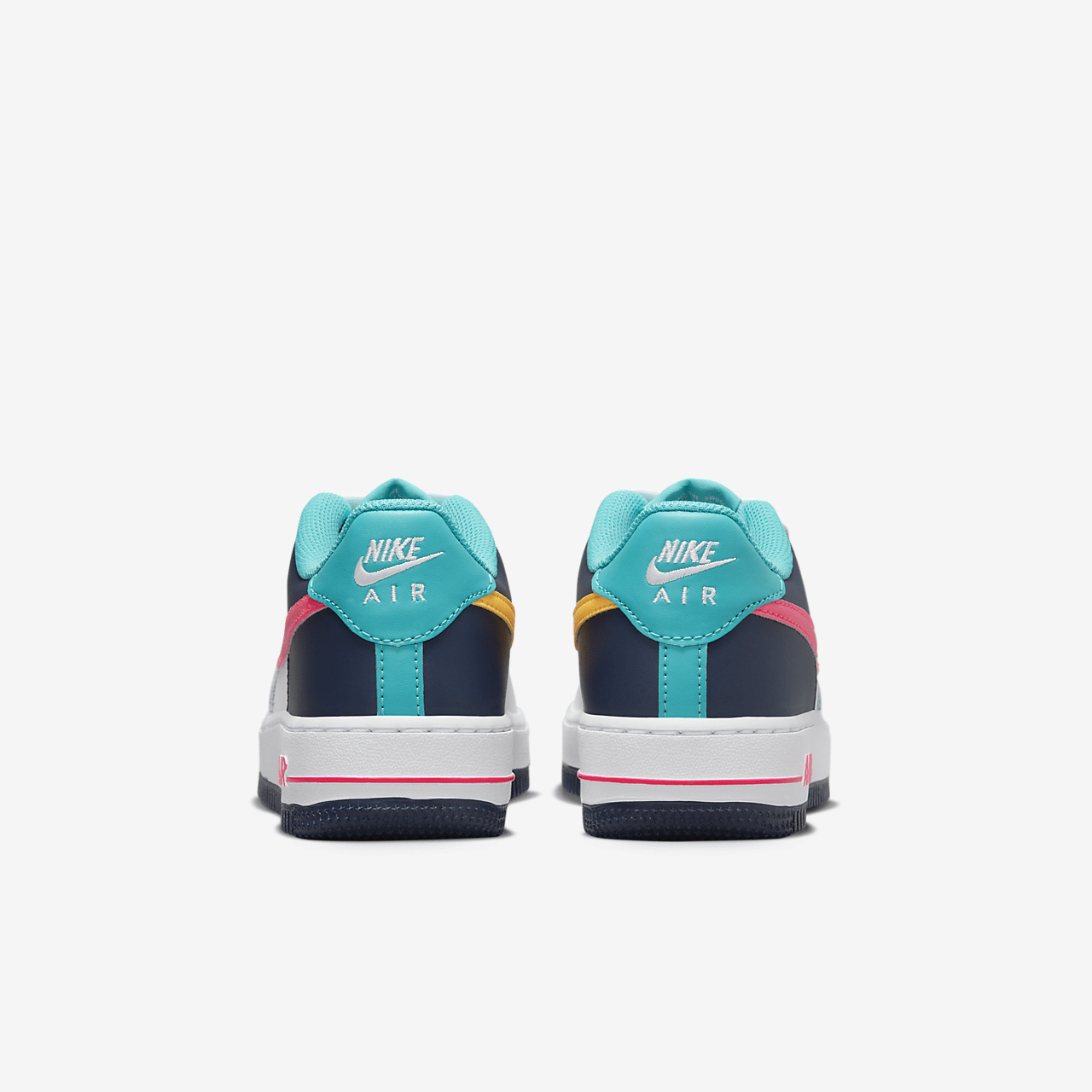 Nike Air Force 1 sneaker Wit/Thunder Blue/Dusty Cactus/Racer Pink