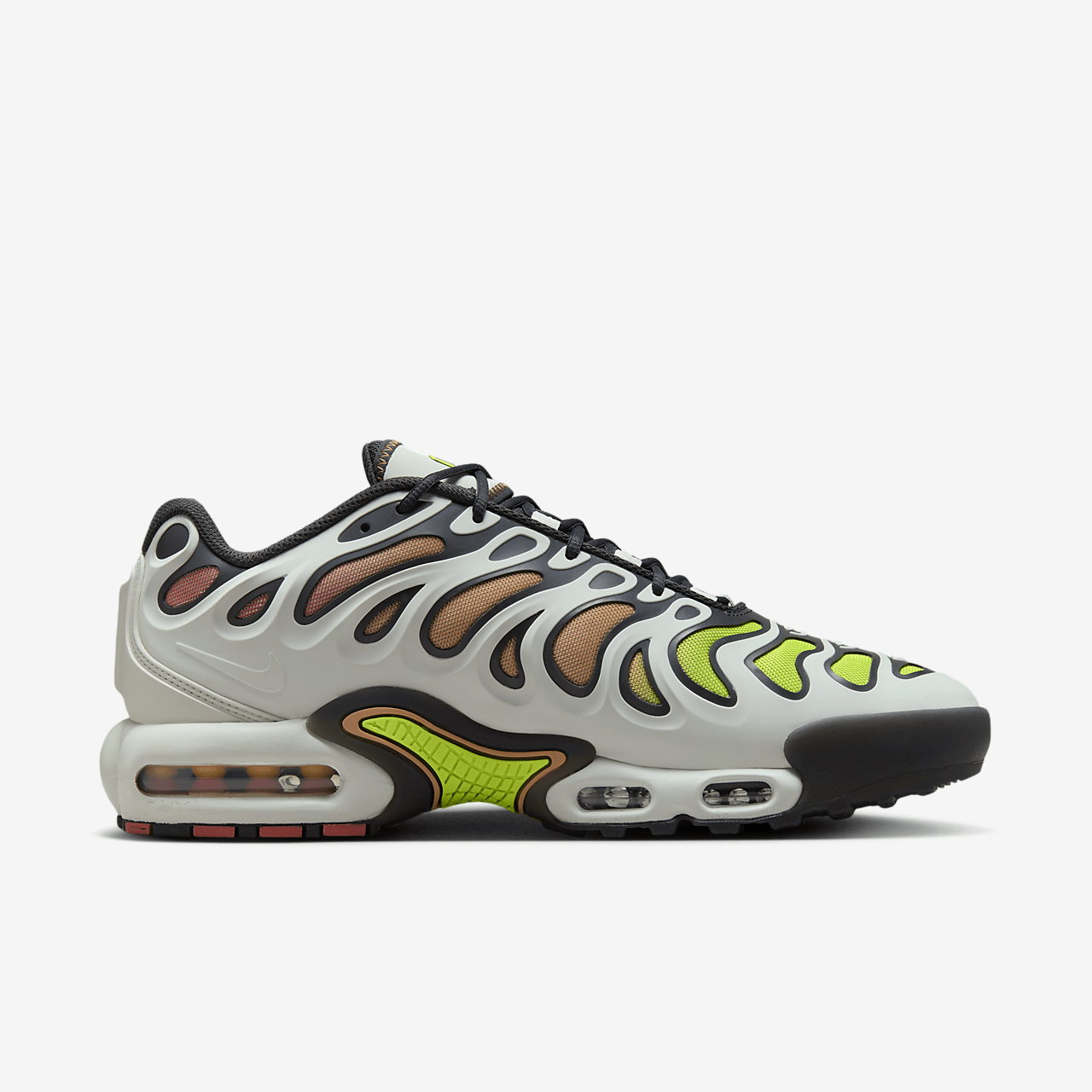 Nike Air Max Plus Drift sneaker Light Silver/Dark Smoke Grey/Amber Brown/Volt