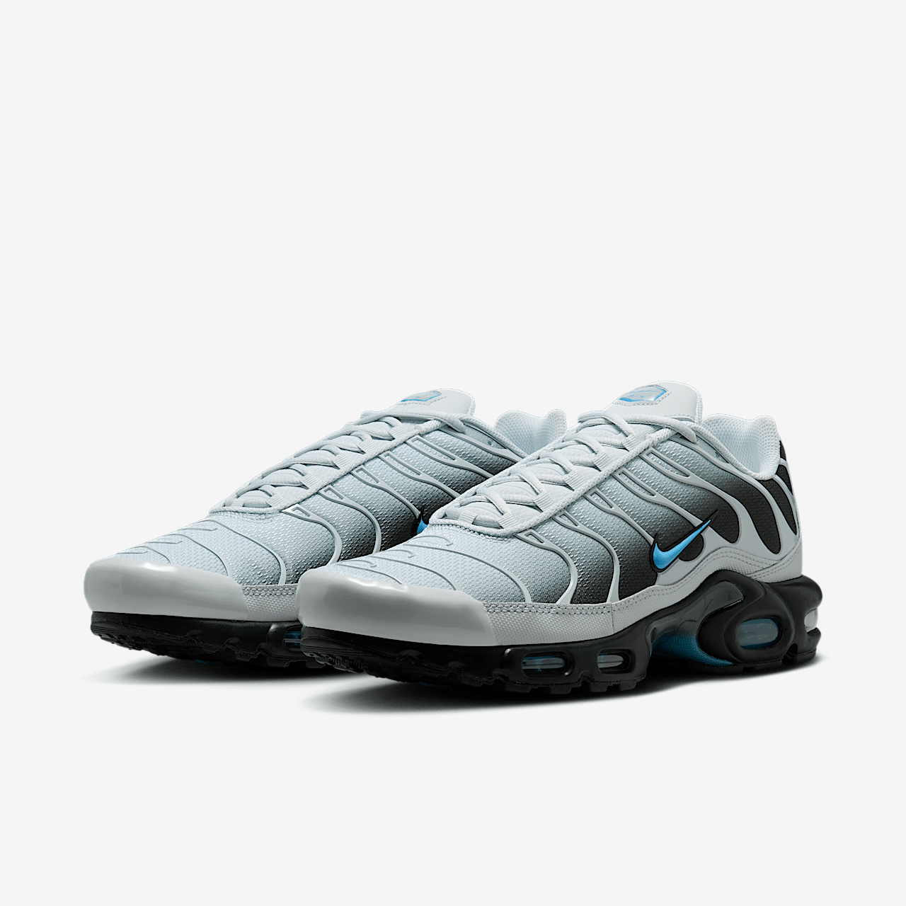 Nike Air Max Plus sneaker Pure Platinum/Dark Smoke Grey/Zwart/University Blue