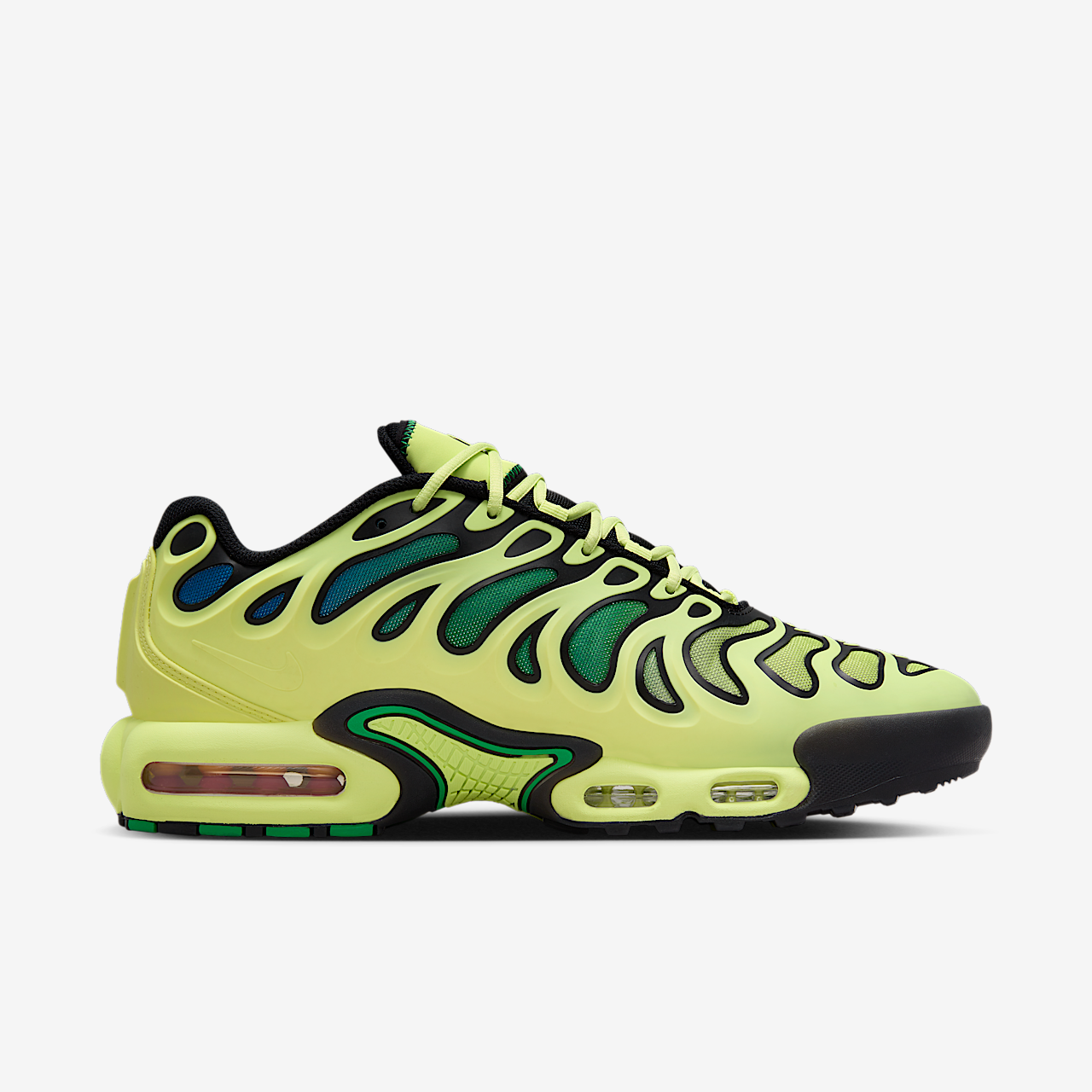Nike Air Max Plus Drift sneaker Light Lemon Twist/Stadium Green/Photo Blue/Zwart