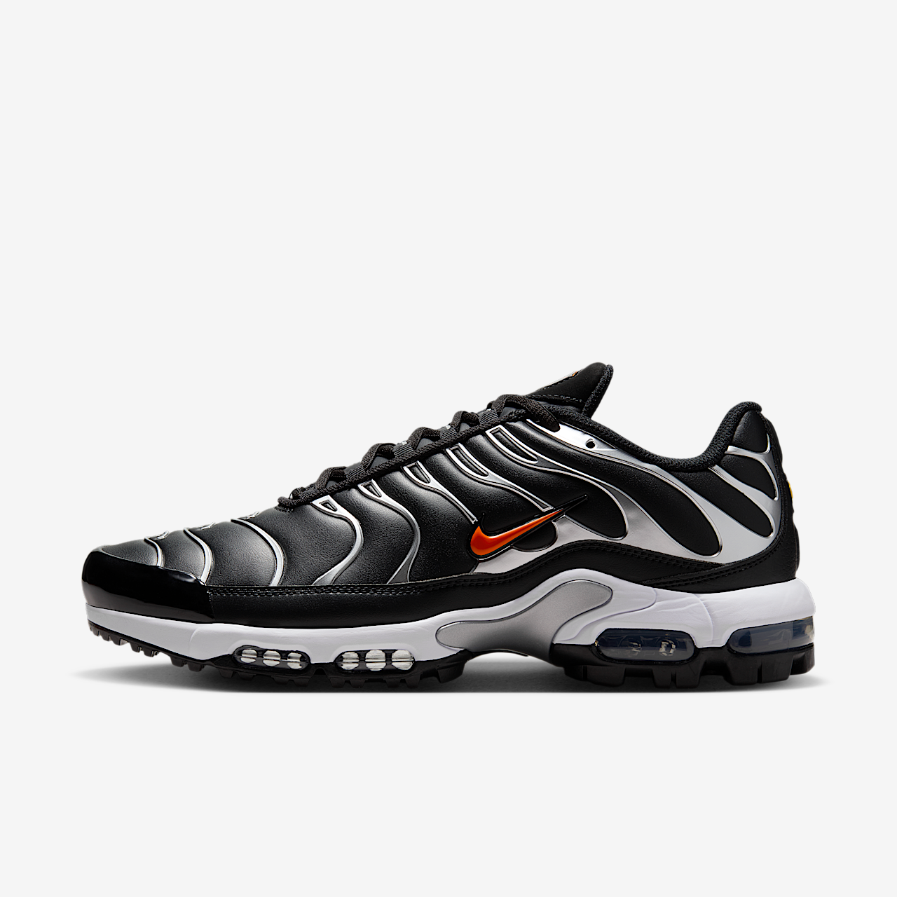 Nike Air Max Plus sneaker Zwart/Metallic Silver/Total Orange