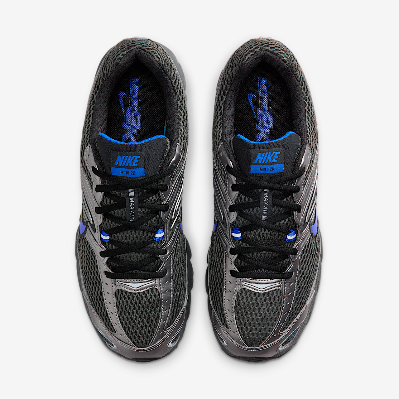 Nike Air Max sneaker Dark Smoke Grey/Zwart/Metallic Dark Grey/Racer Blue