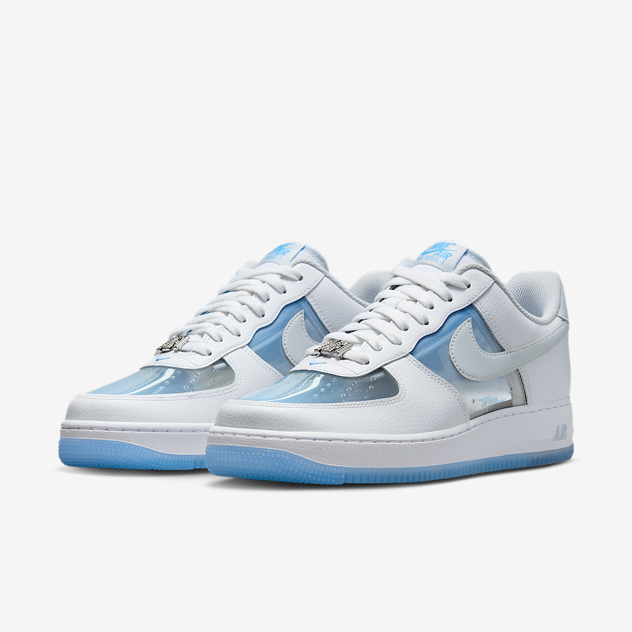 Nike Air Force 1 sneaker Wit/University Blue/Pure Platinum