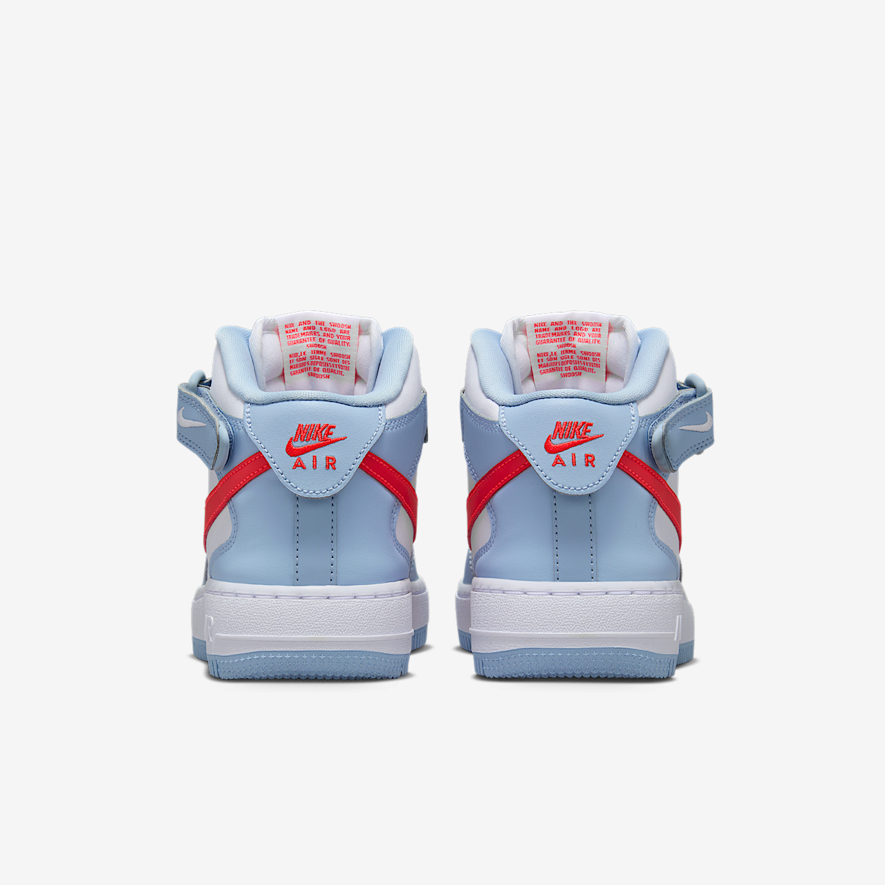 Nike Air Force 1 sneaker Light Armory Blue/Wit/Bright Crimson