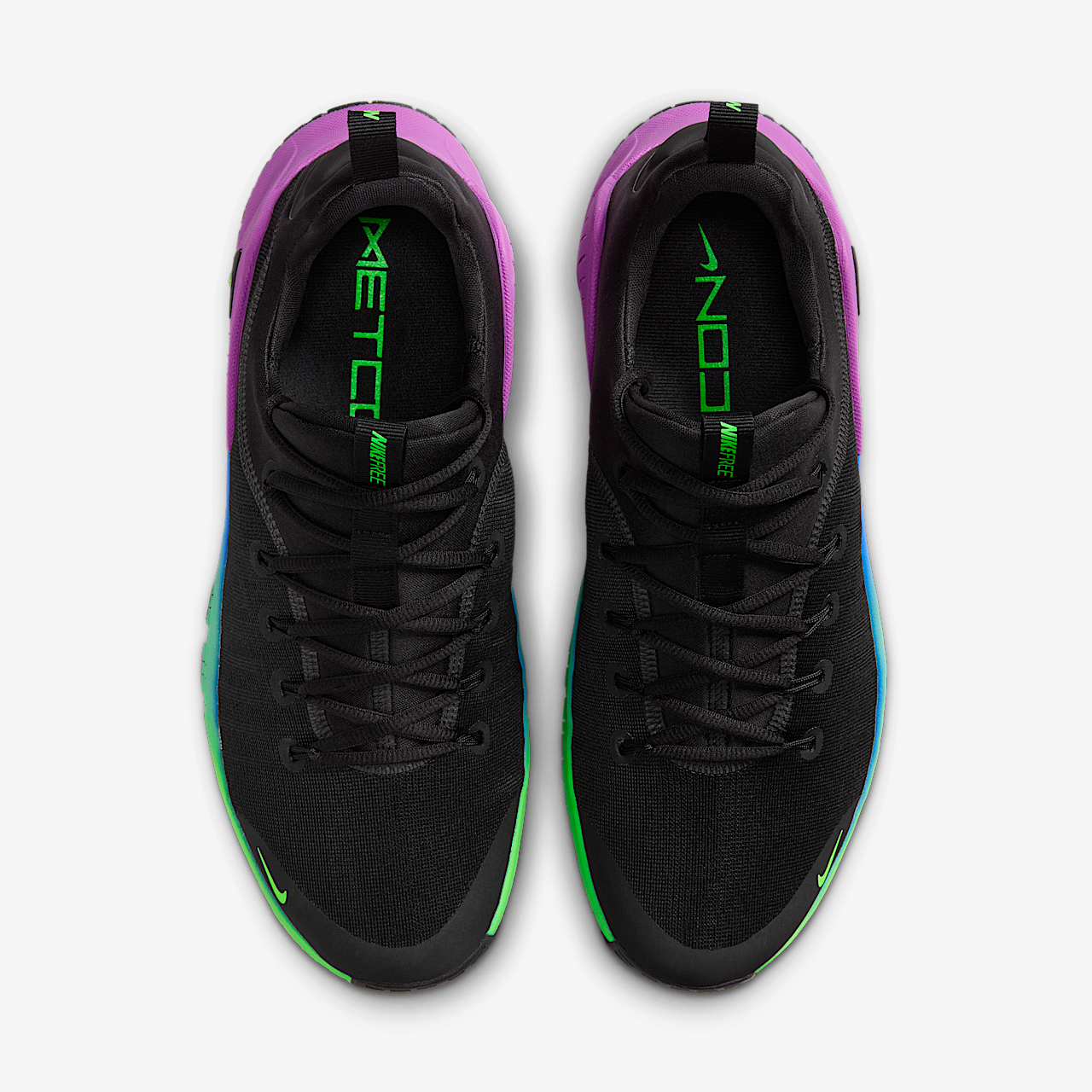 Nike Free sneaker Zwart/Vivid Purple/Comet Blue/Green Strike