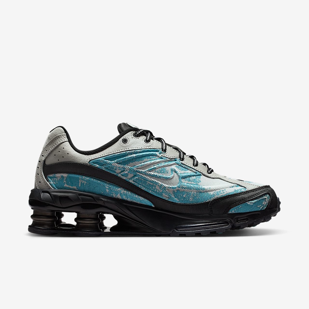 Nike Nike Shox sneaker Light Silver/Zwart/Denim Turquoise/Light Silver