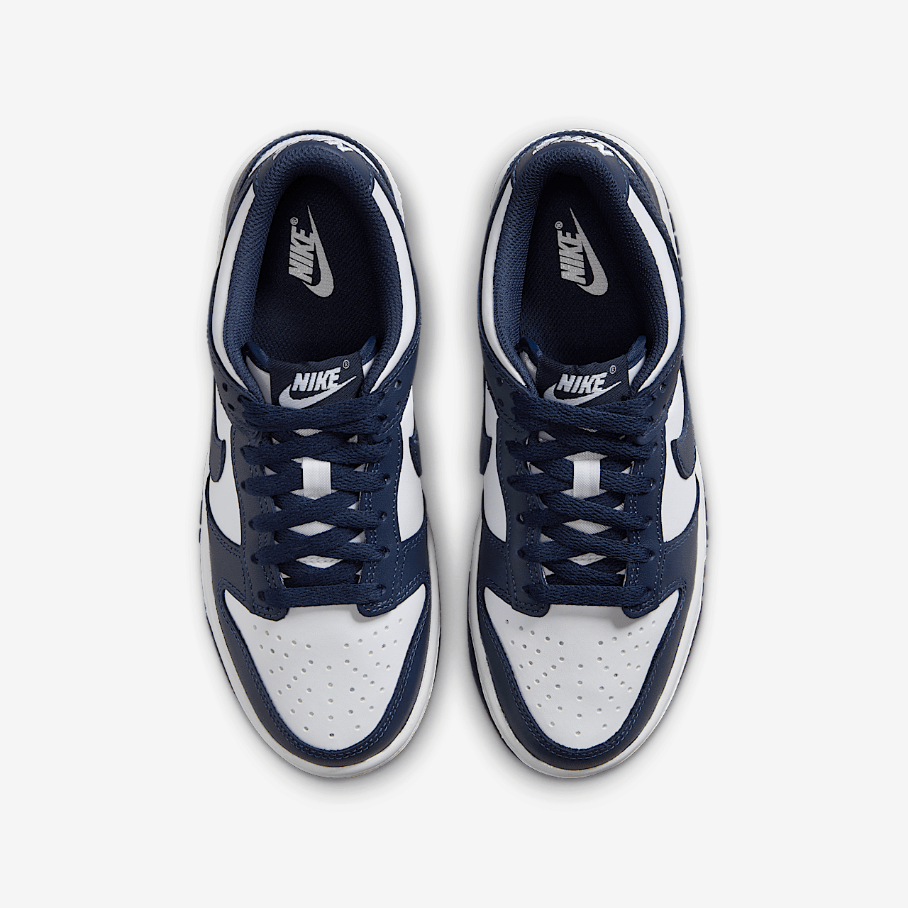 Nike Dunk Low sneaker Wit/Wit/Midnight Navy