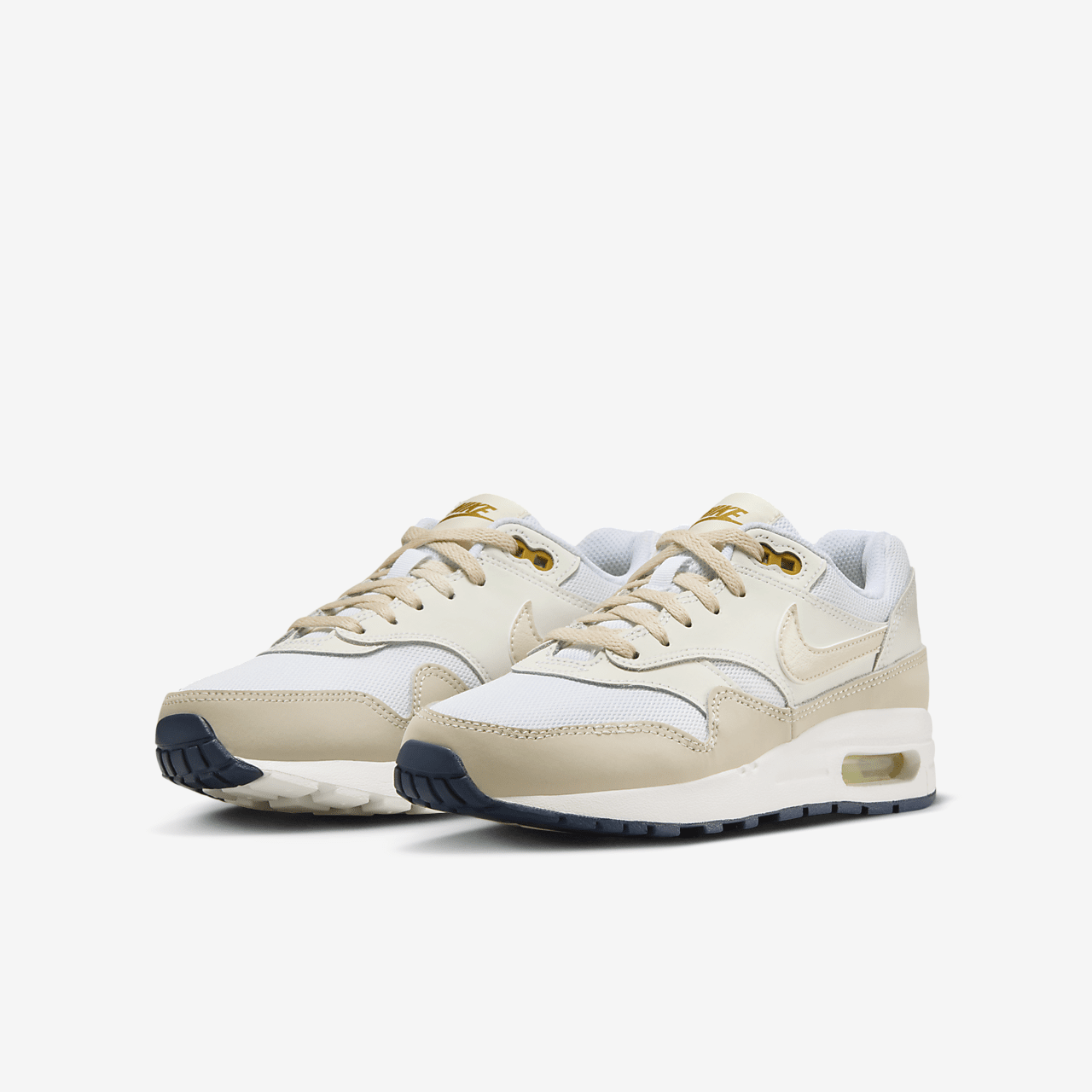 Nike Air Max 1 sneaker Wit/Bronzine/Barely Volt/Light Orewood Brown