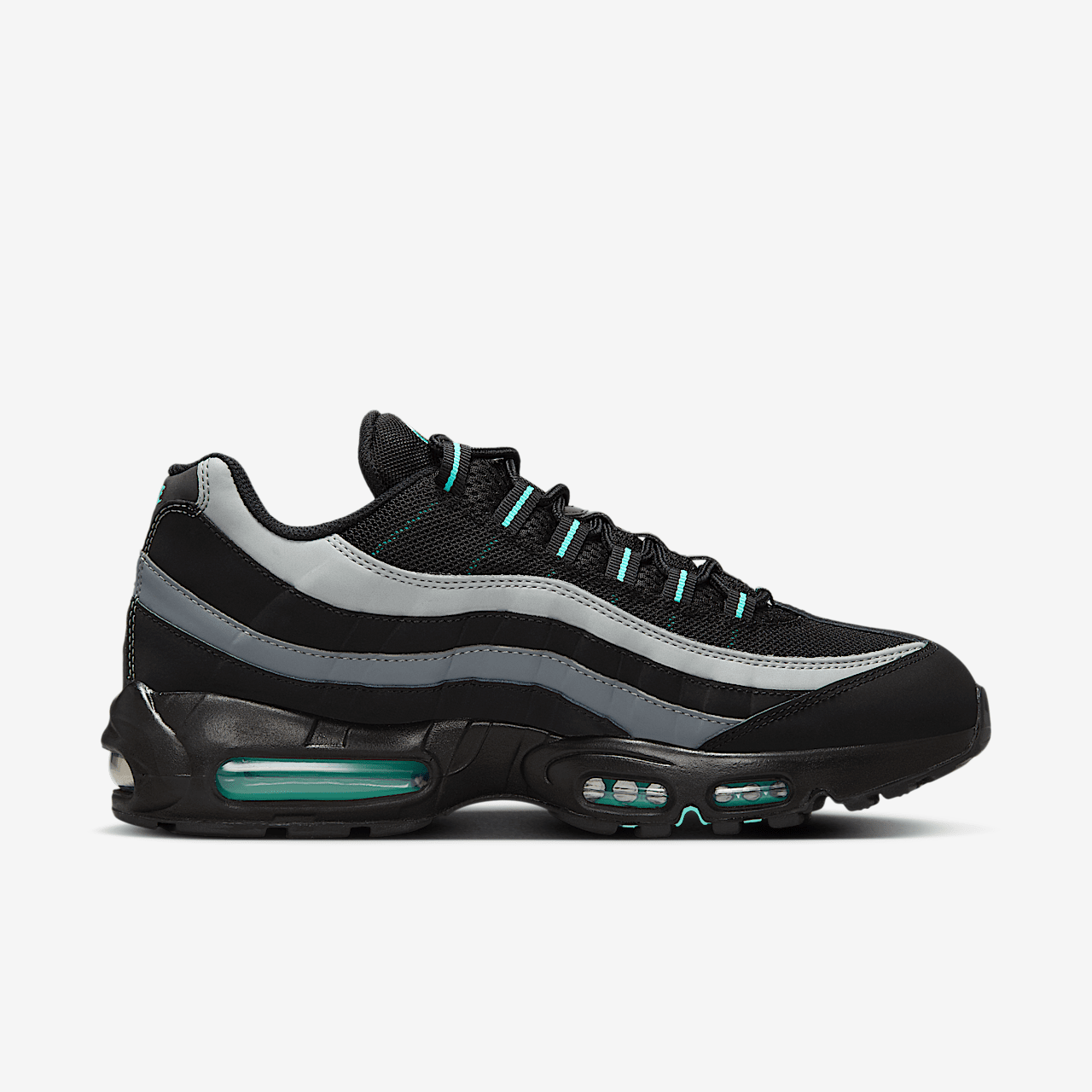 Nike Air Max 95 sneaker Zwart/Cool Grey/Light Smoke Grey/Aurora Green